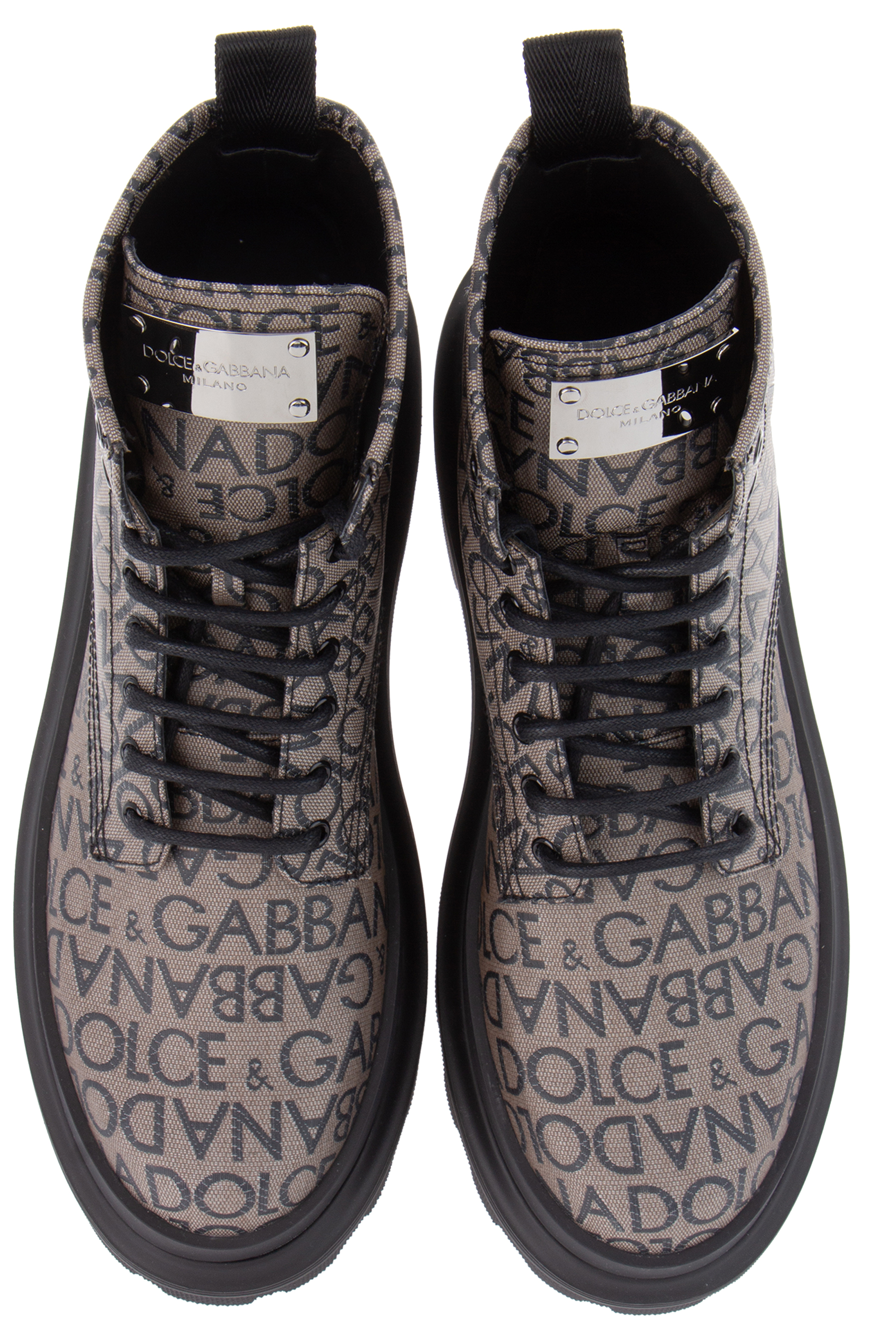 DOLCE & GABBANA Coated Jacquard Ankle Boots