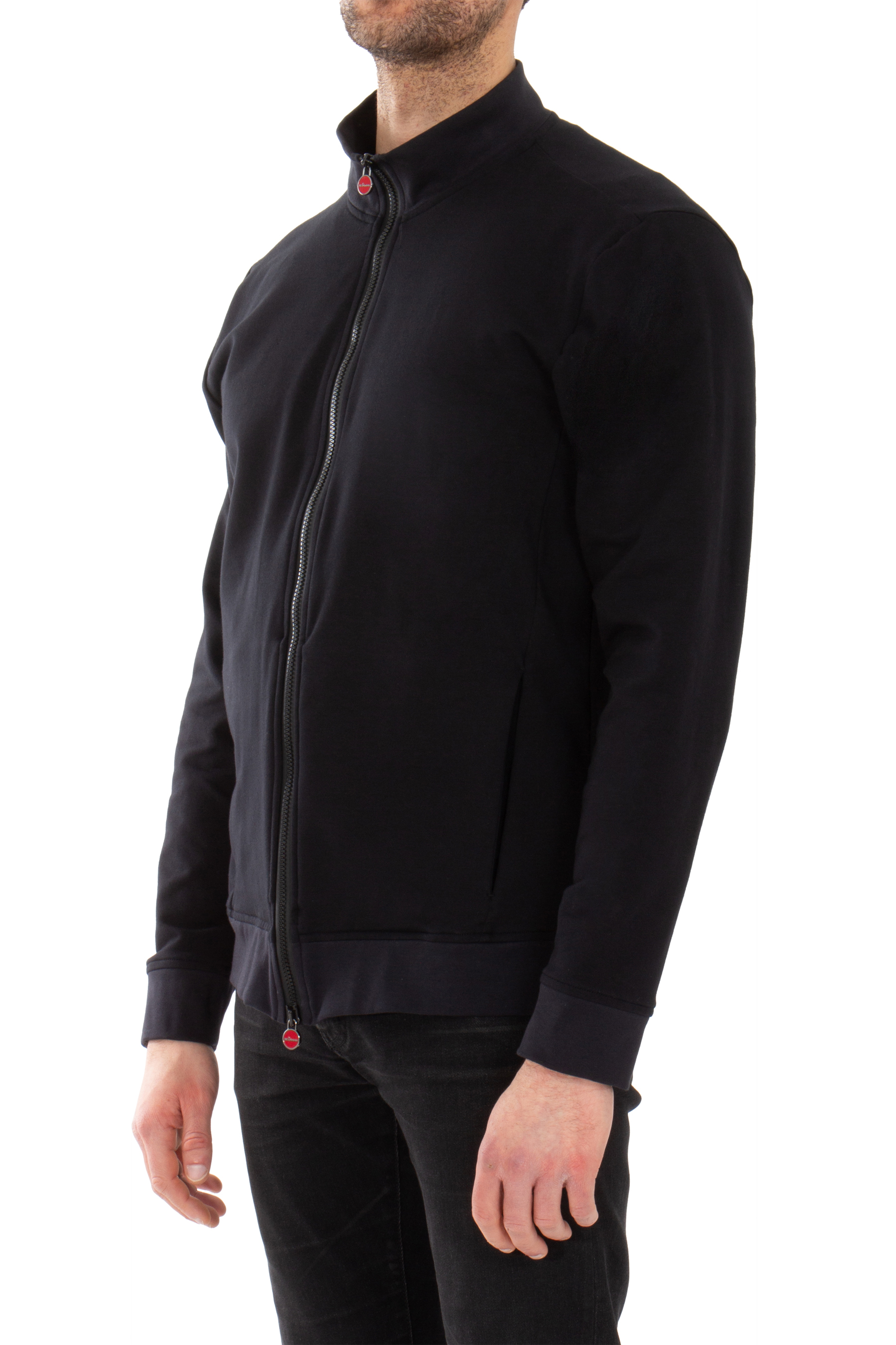 KITON Cotton Stretch Zip Up Sweatshirt