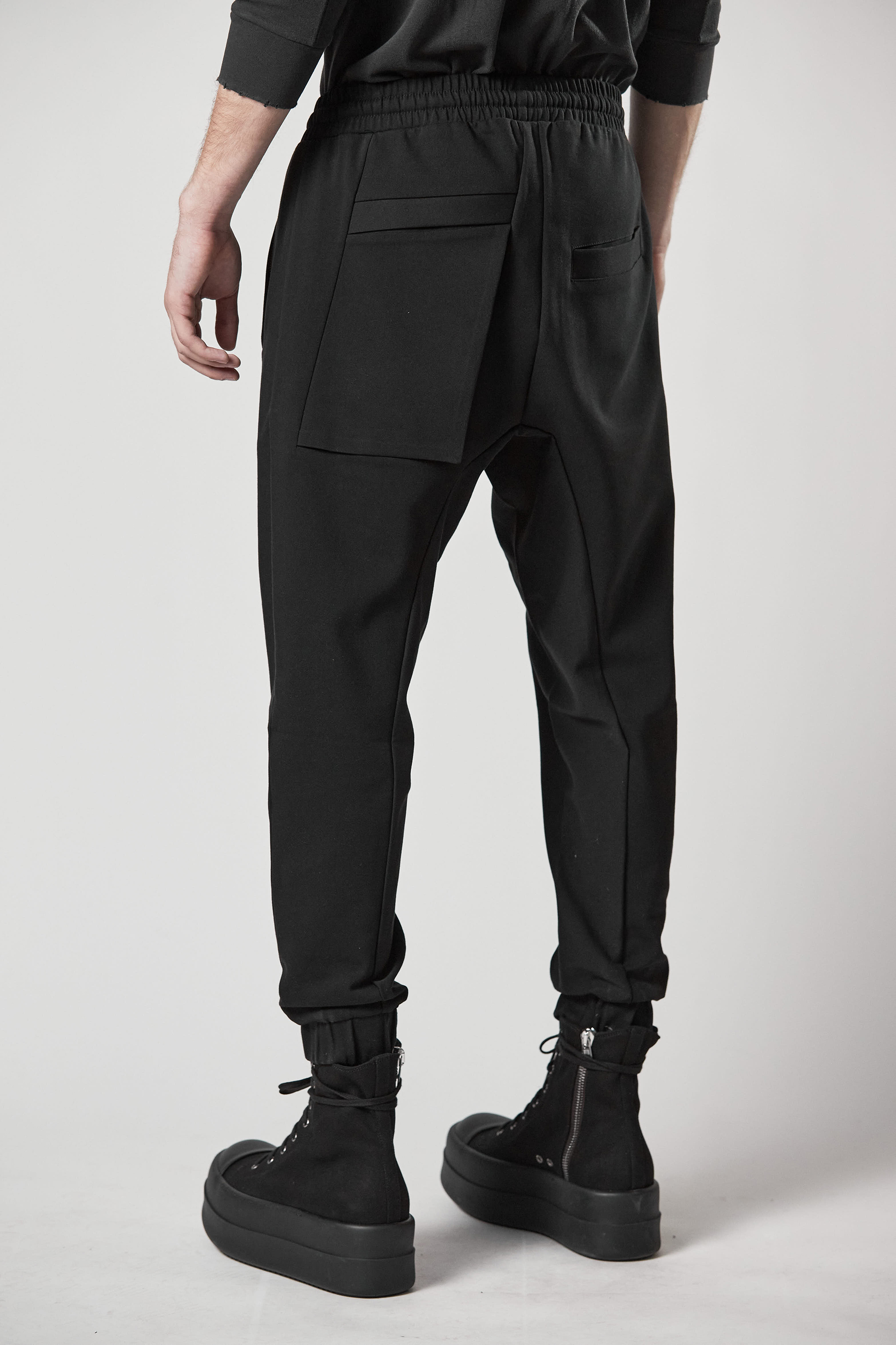 THOM KROM Drop Crotch Cotton-Nylon Stretch Pants