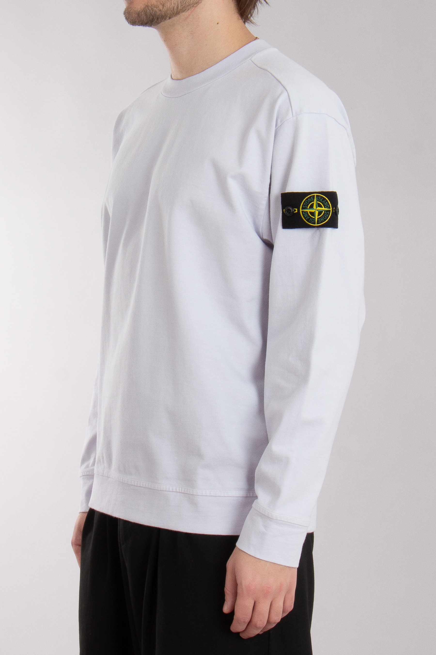 STONE ISLAND Garment Dyed Cotton Fleece Sweatshirt