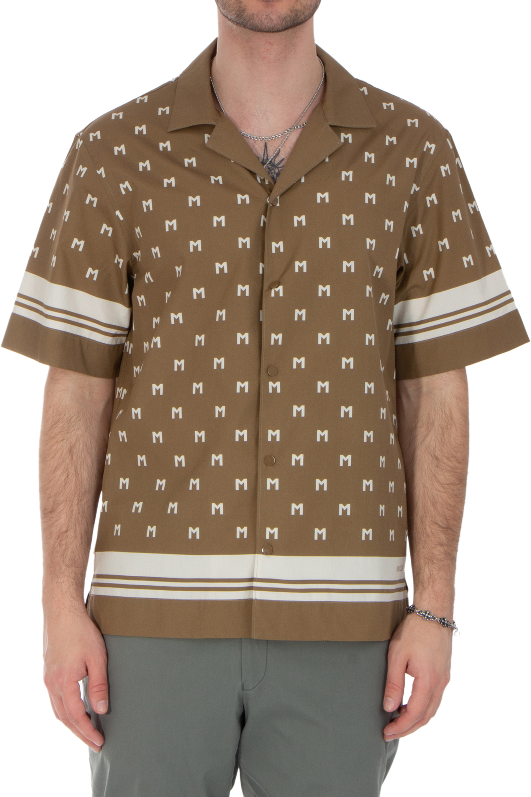 MONCLER Monogrammed Cotton Poplin Shirt 