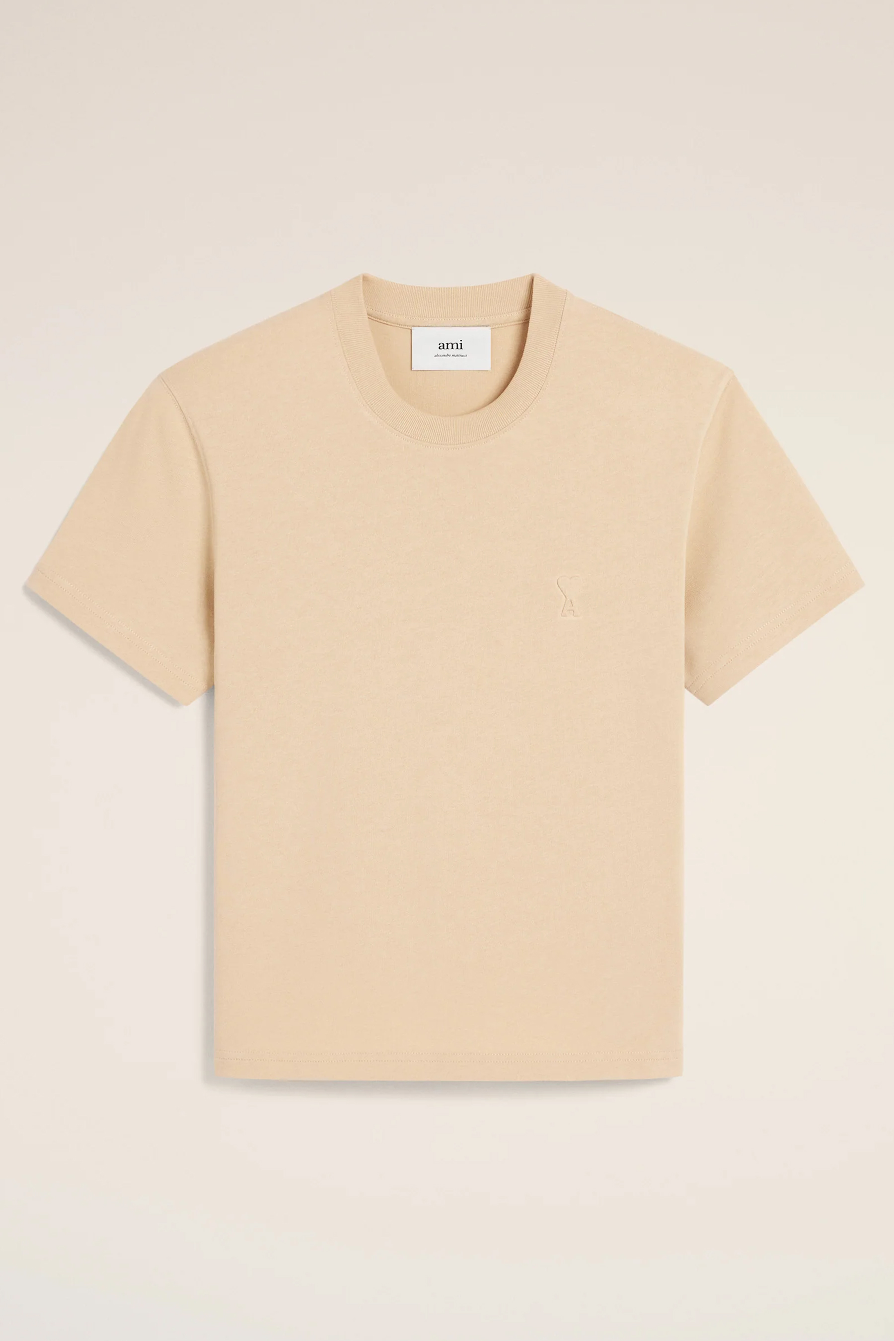 AMI PARIS Embossed Organic Cotton Jersey T-Shirt