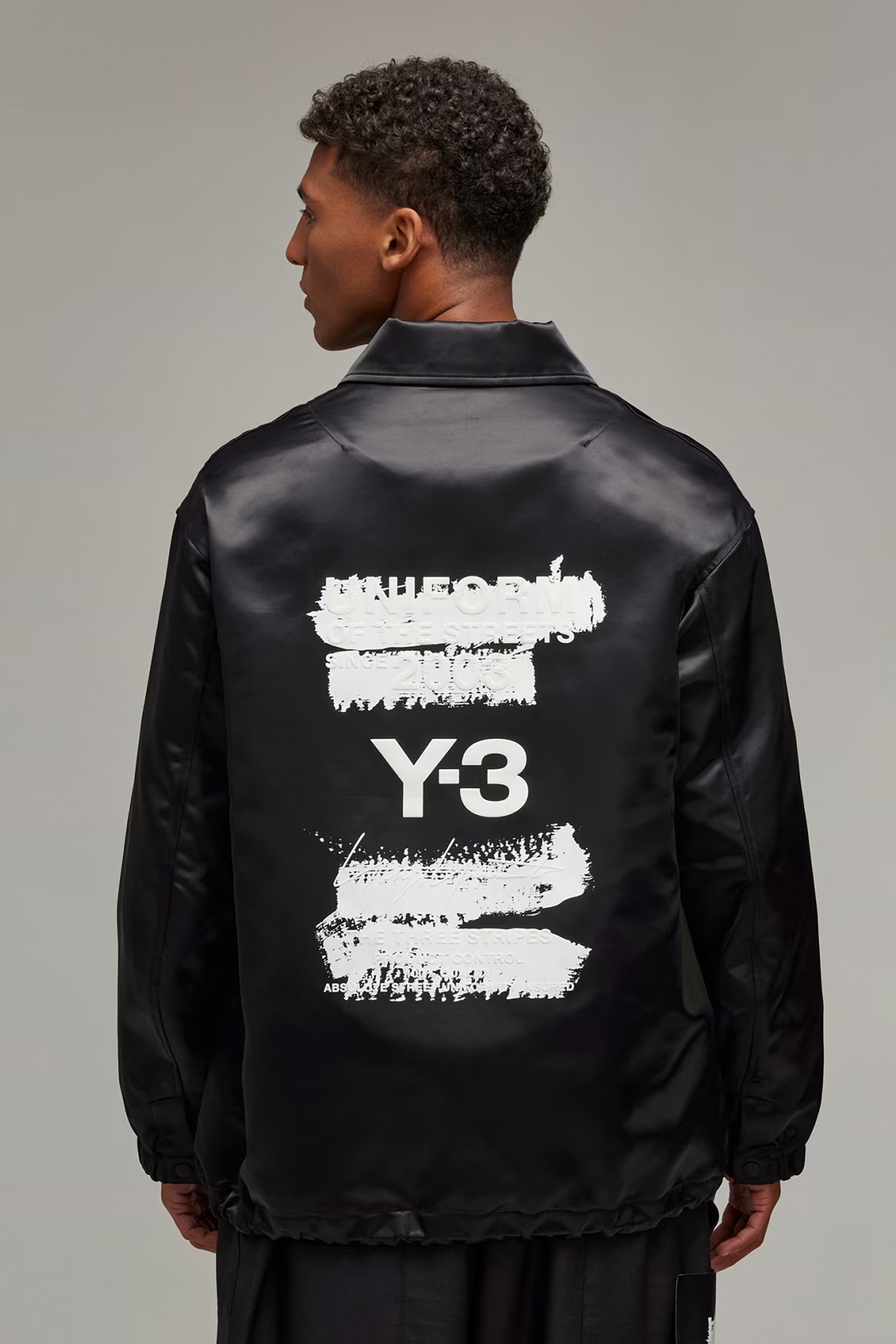 Y-3 Nylon-Cotton Blend Graphic Coach Jacket