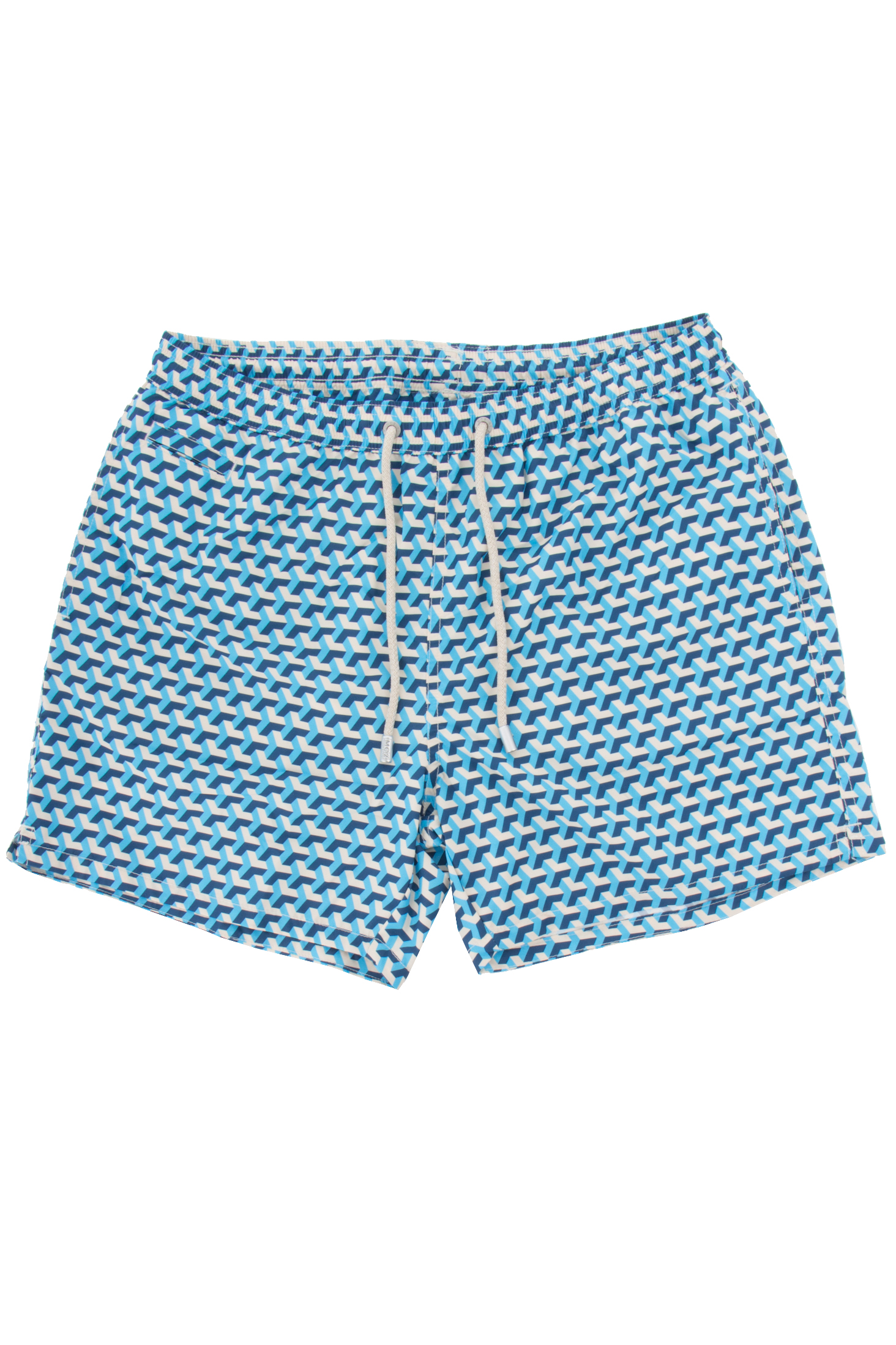 MC 2 SAINT BARTH Hexagon Print Swim Shorts Lighting