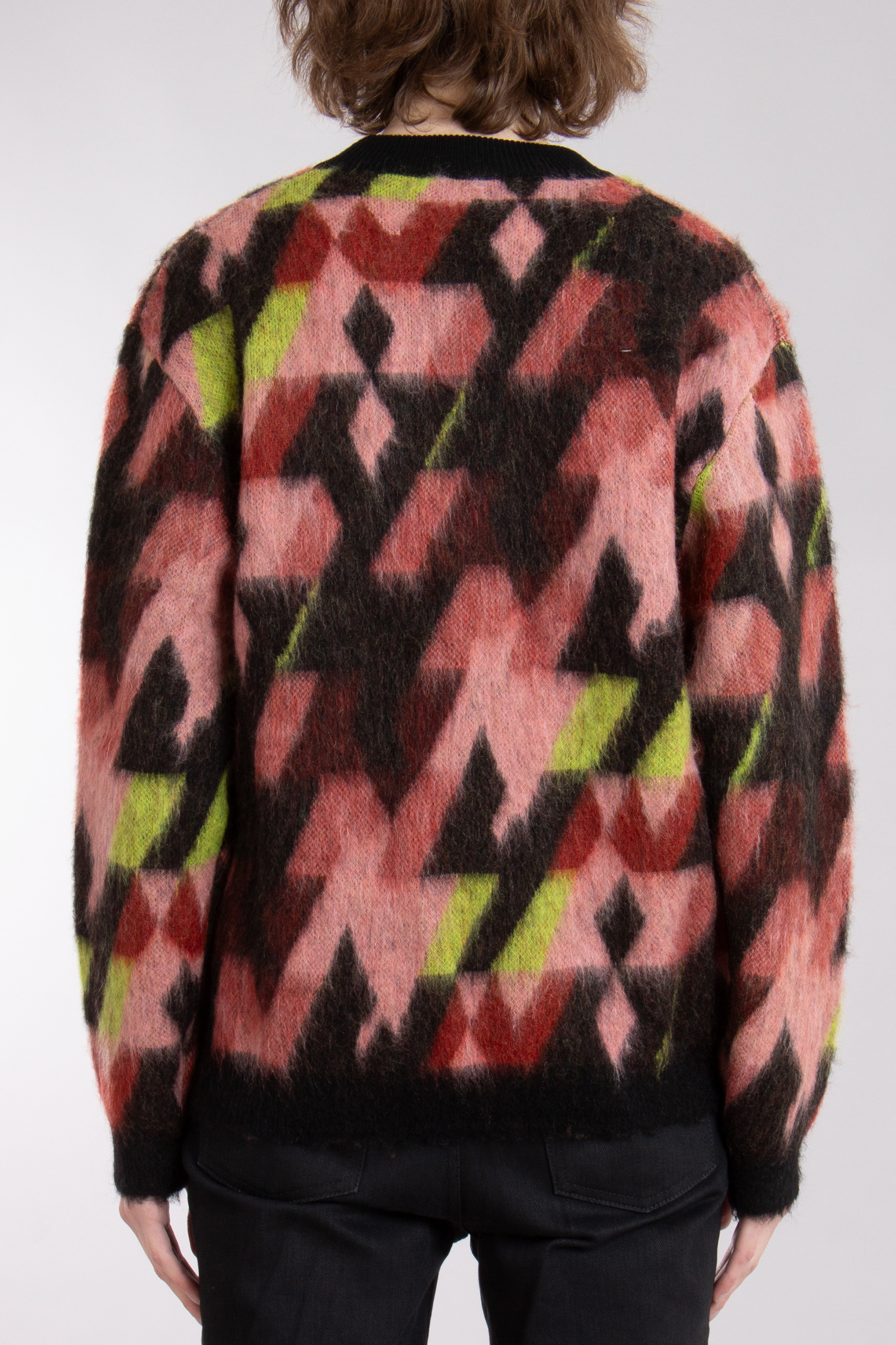 MAISON KITSUNÉ Graphic Mohair Blend Jacquard Sweater