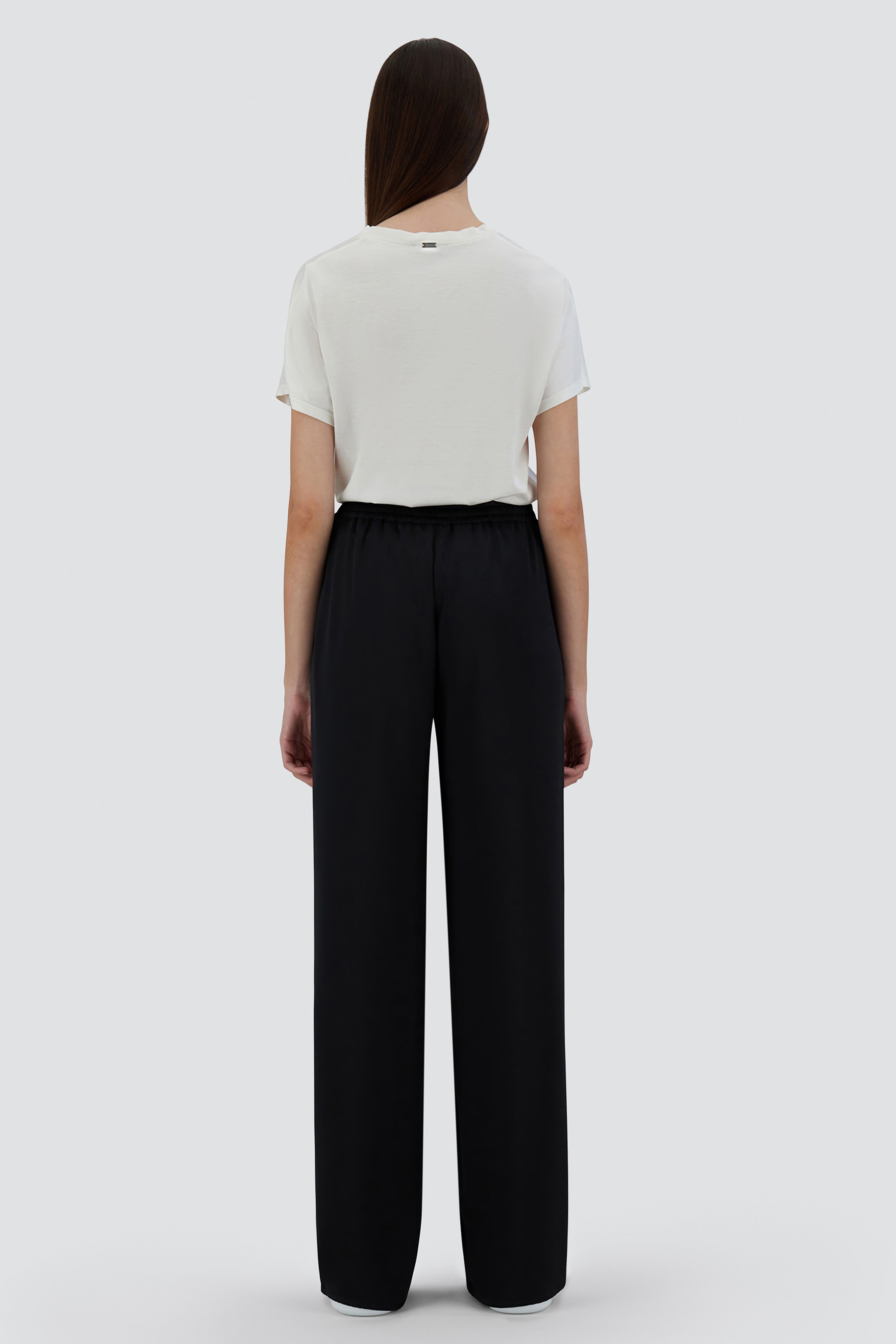 HERNO Wide Leg Satin Pants