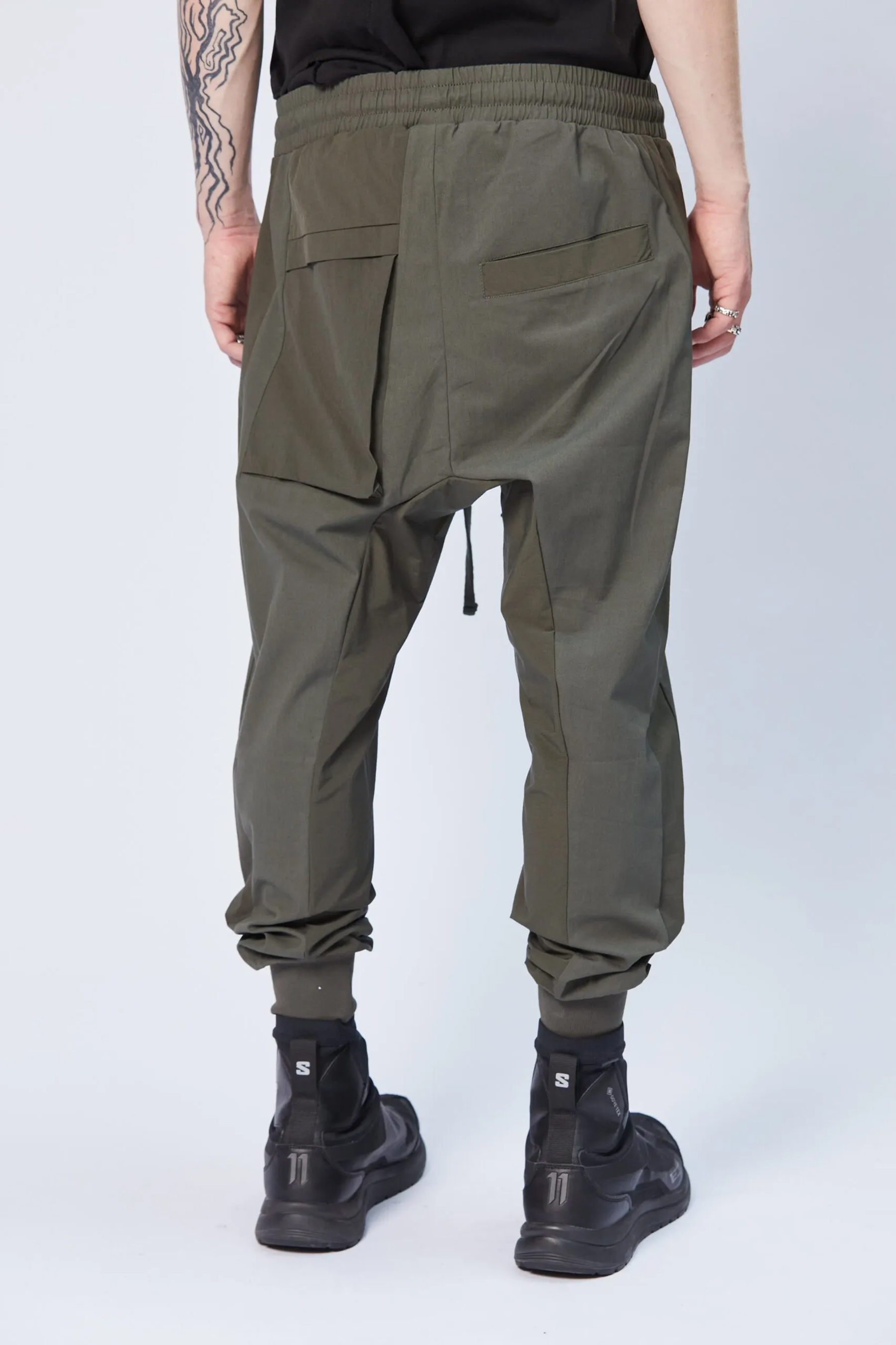 THOM KROM Drop Crotch Nylon Stretch Pants