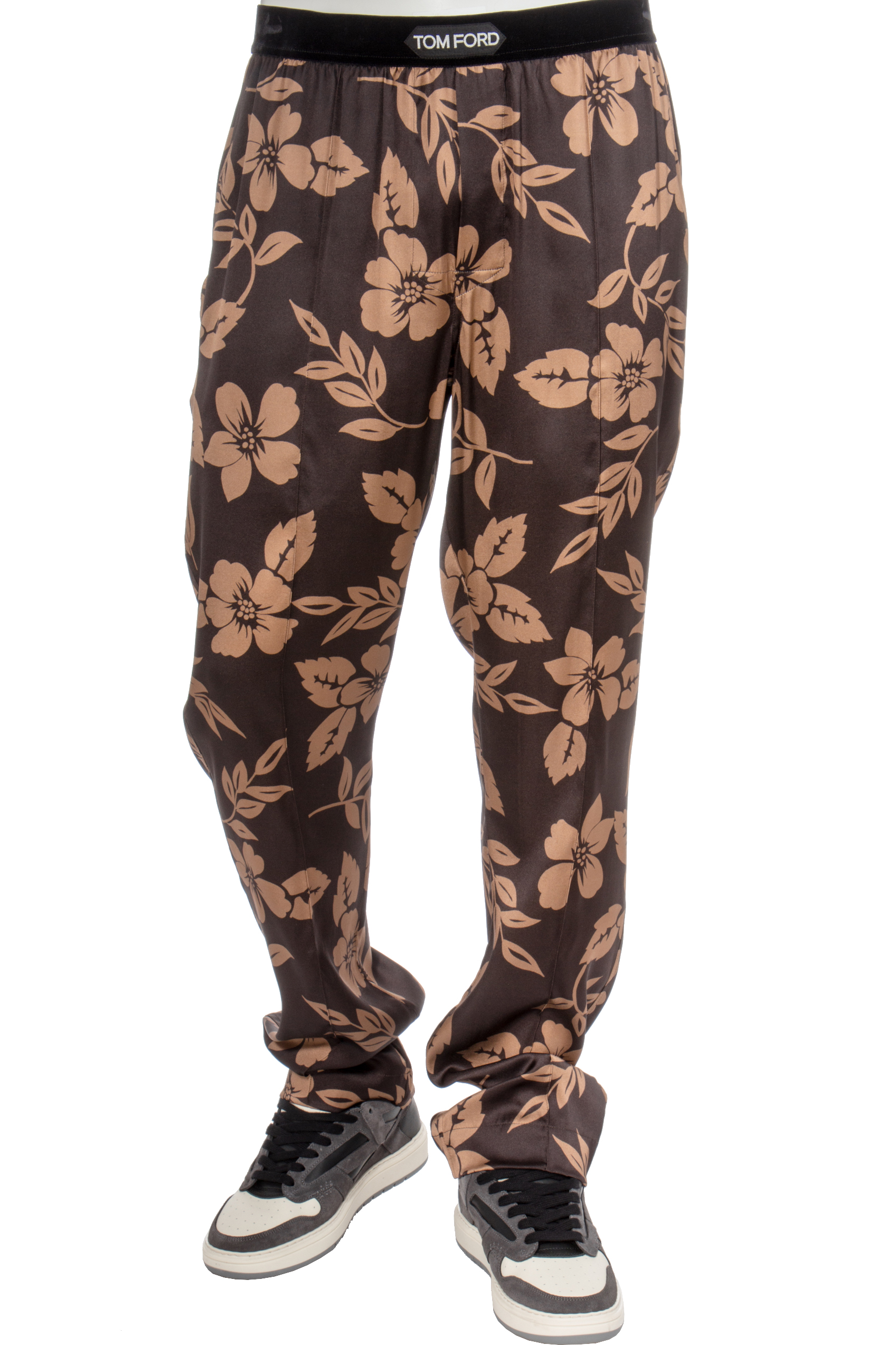 TOM FORD Flower Print Silk Pajama Pants