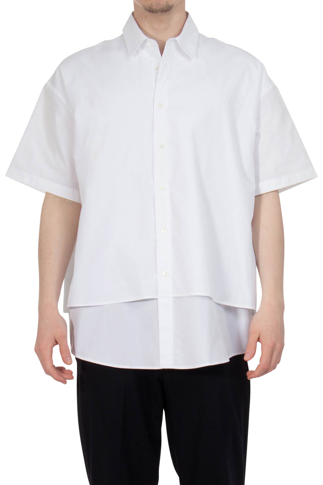 MAISON KITSUNÉ Layered Cotton Short-Sleeve Shirt