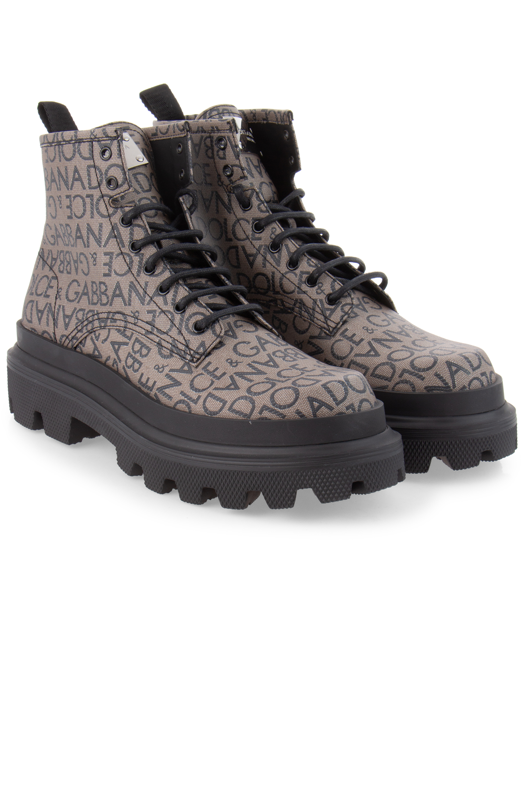 DOLCE & GABBANA Coated Jacquard Ankle Boots