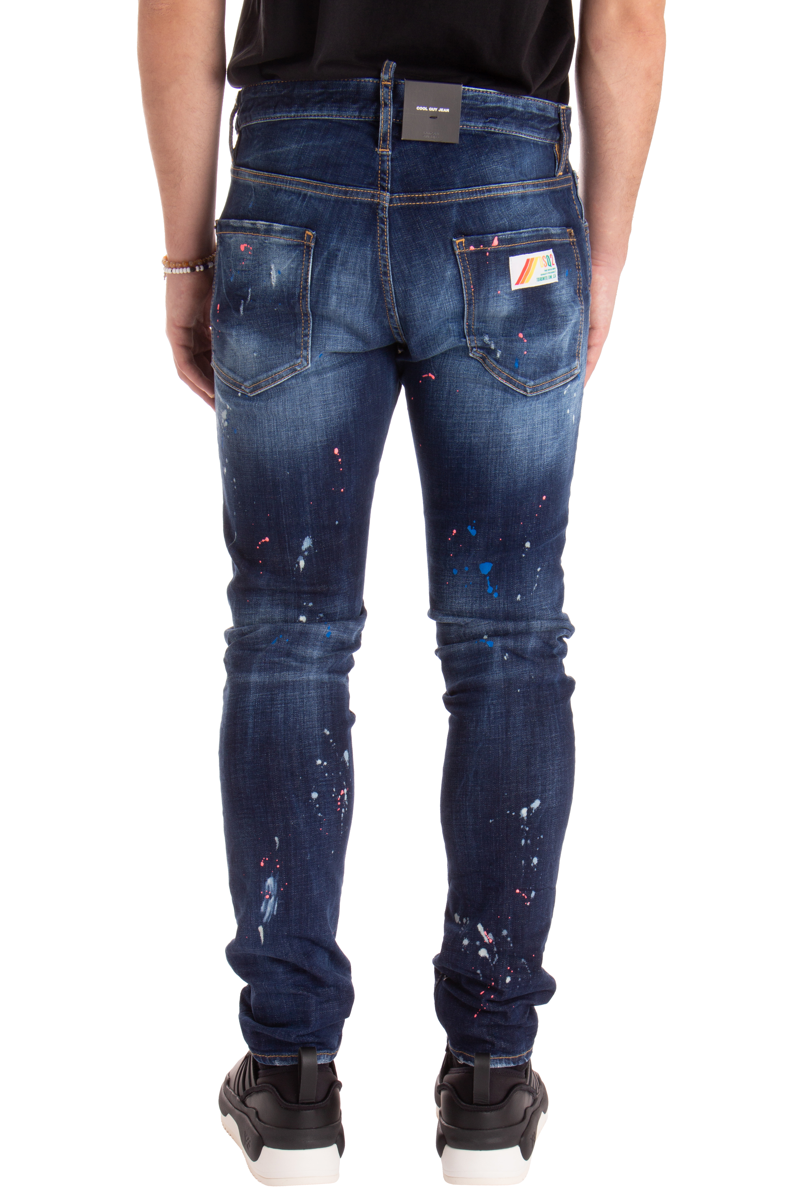 DSQUARED2 Dark Neon Splash Wash Cool Guy Jeans