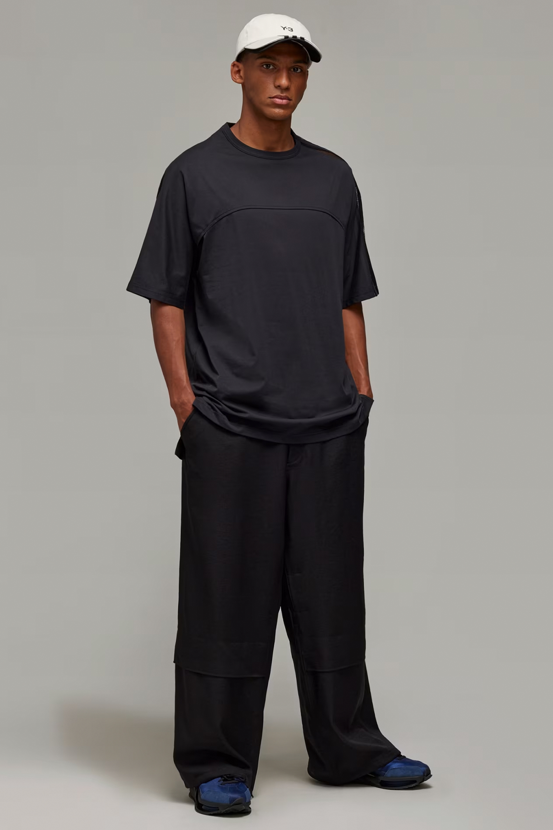 Y-3 Mesh 3S Cotton Blend Jersey T-Shirt