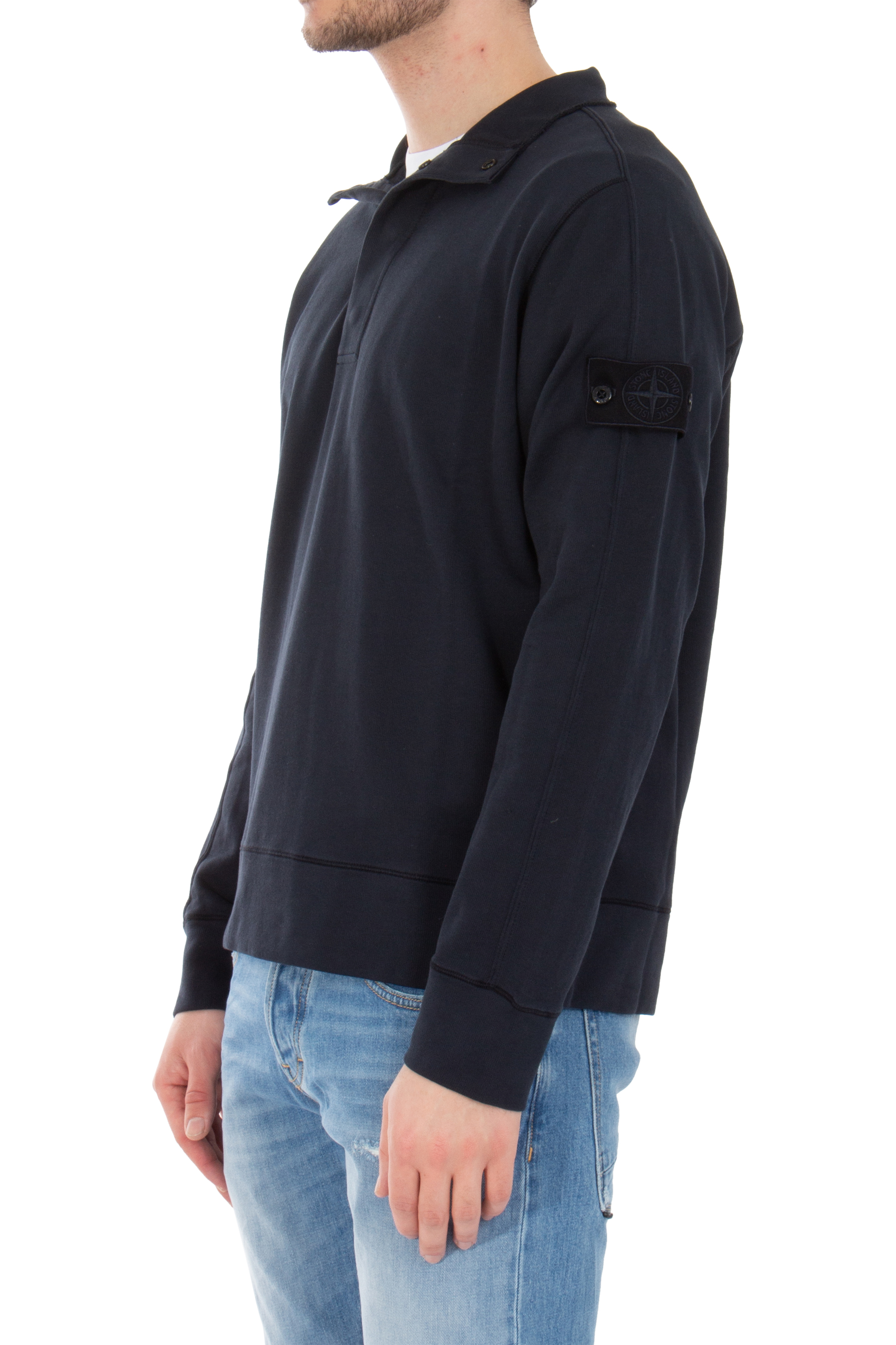 STONE ISLAND Ghost Piece Organic Cotton Sweatshirt