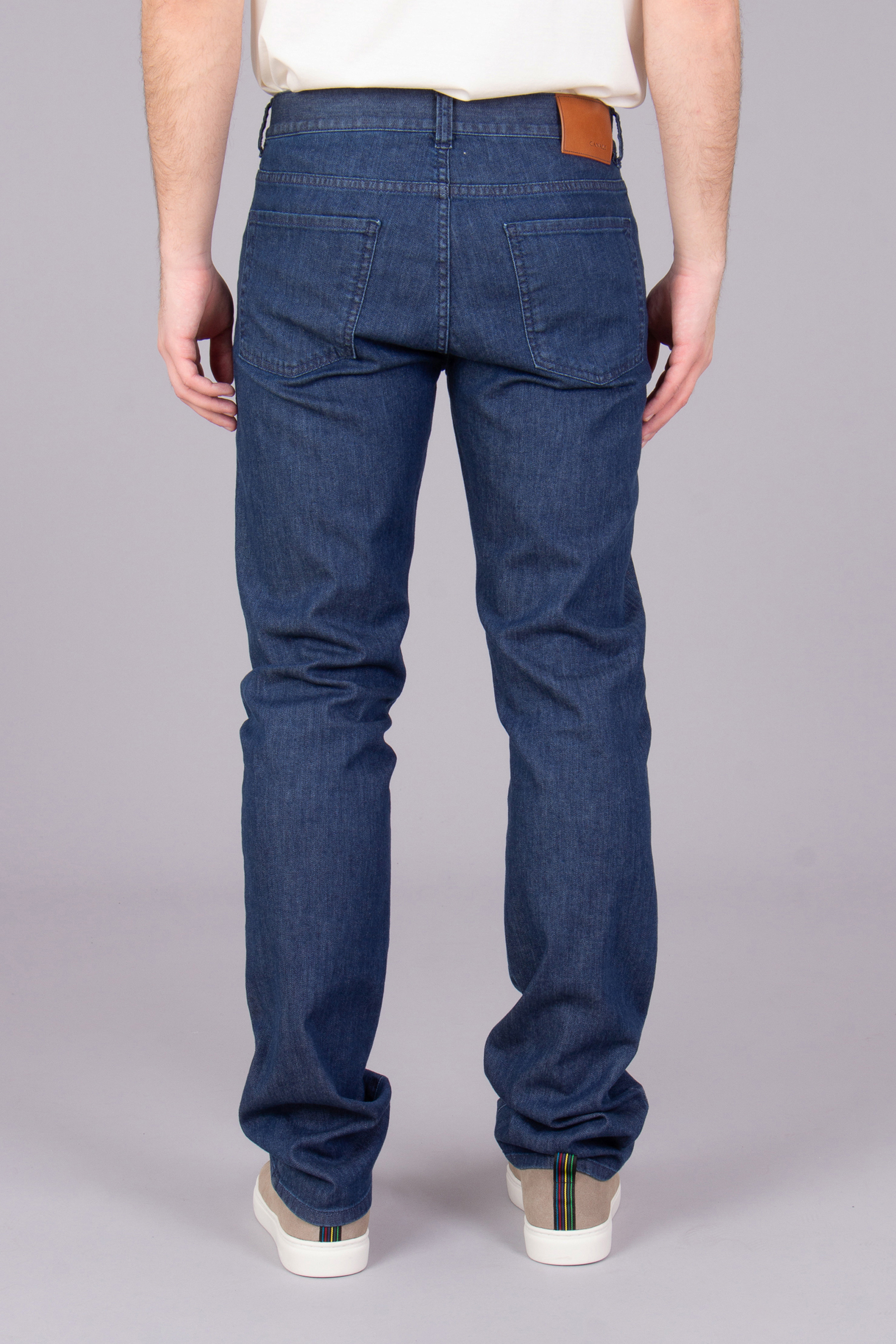 CANALI Regular Fit Cotton Stretch Denim Jeans