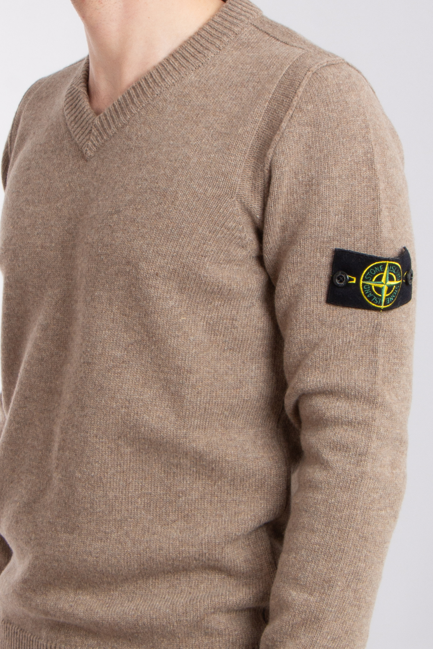 STONE ISLAND V-Neck Wool Blend Sweater