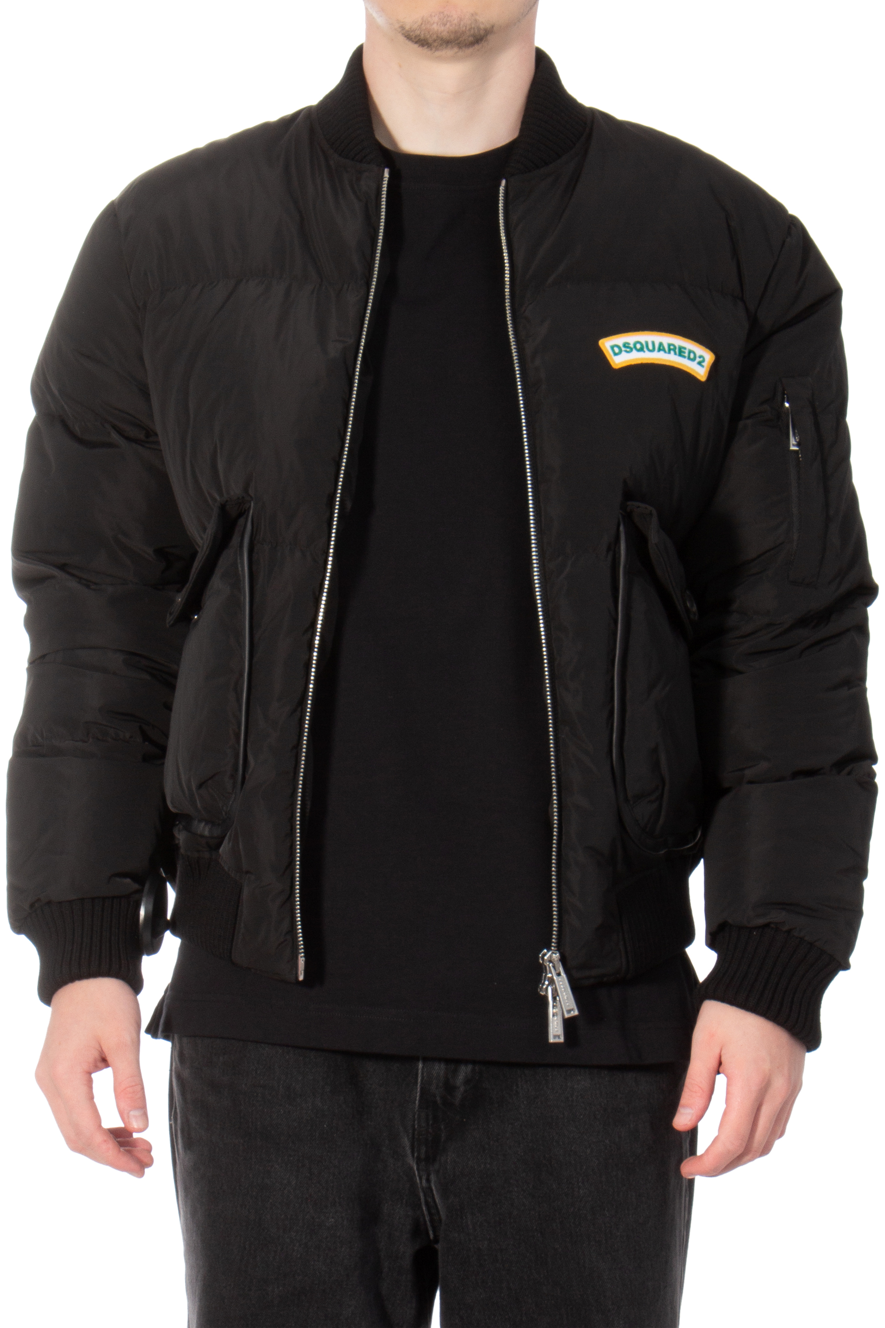 DSQUARED2 Down Padded Bomber Jacket Mother Fluff Puff