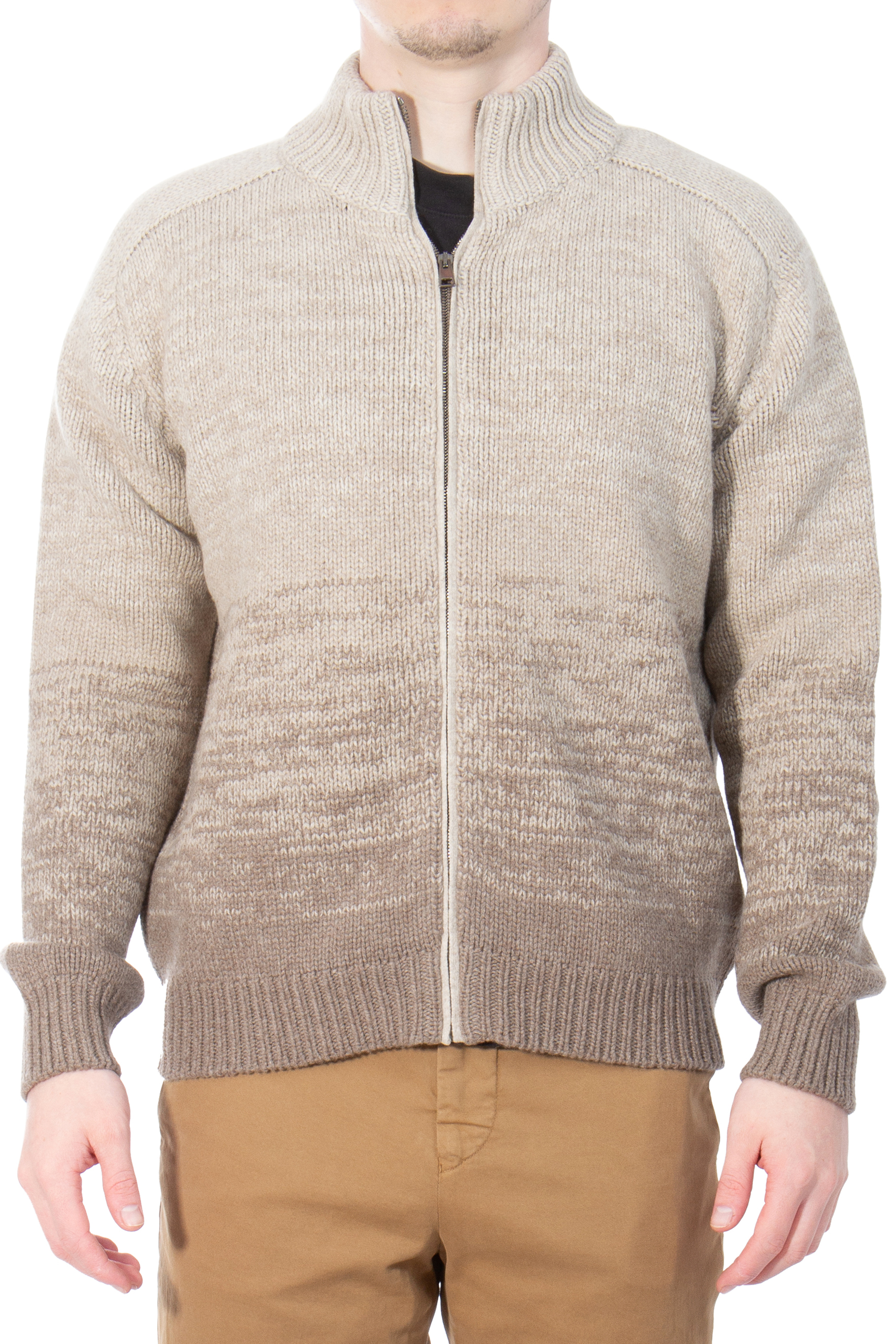 AIDA BARNI Wool & Cashmere Blend Zip Cardigan