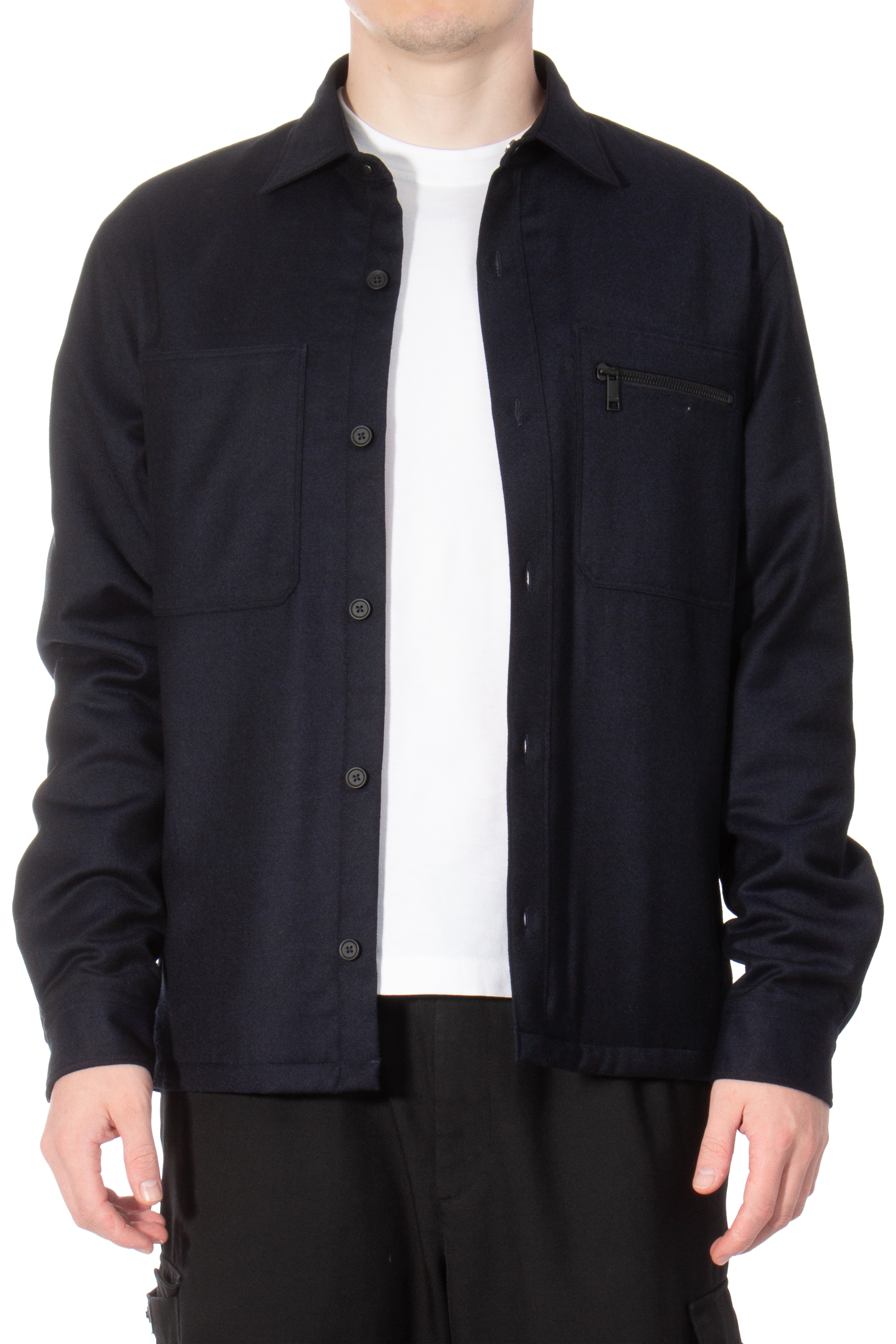 ZEGNA Lined Techmerino Wool Overshirt