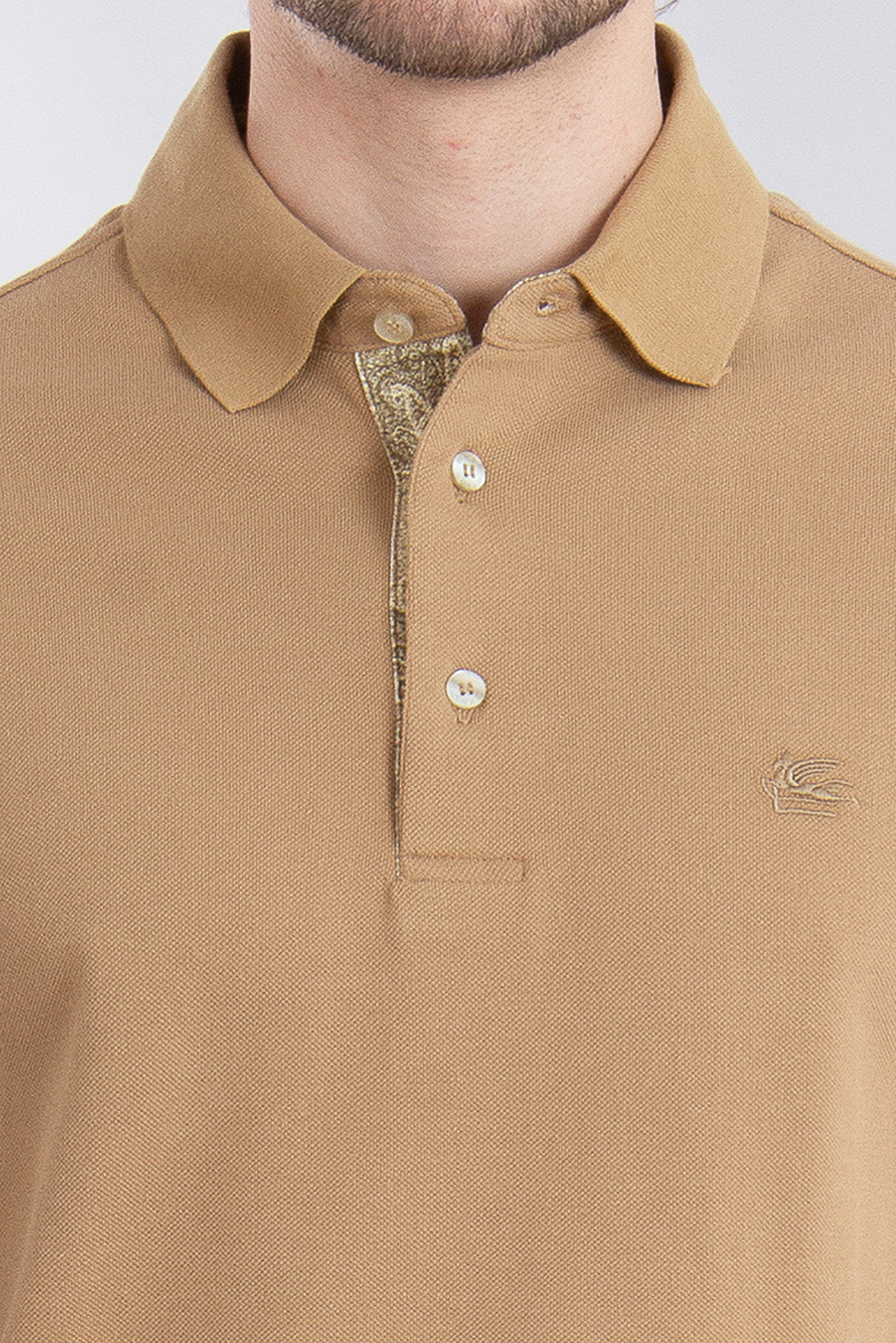 ETRO Embroidered Cotton Piqué Polo Shirt