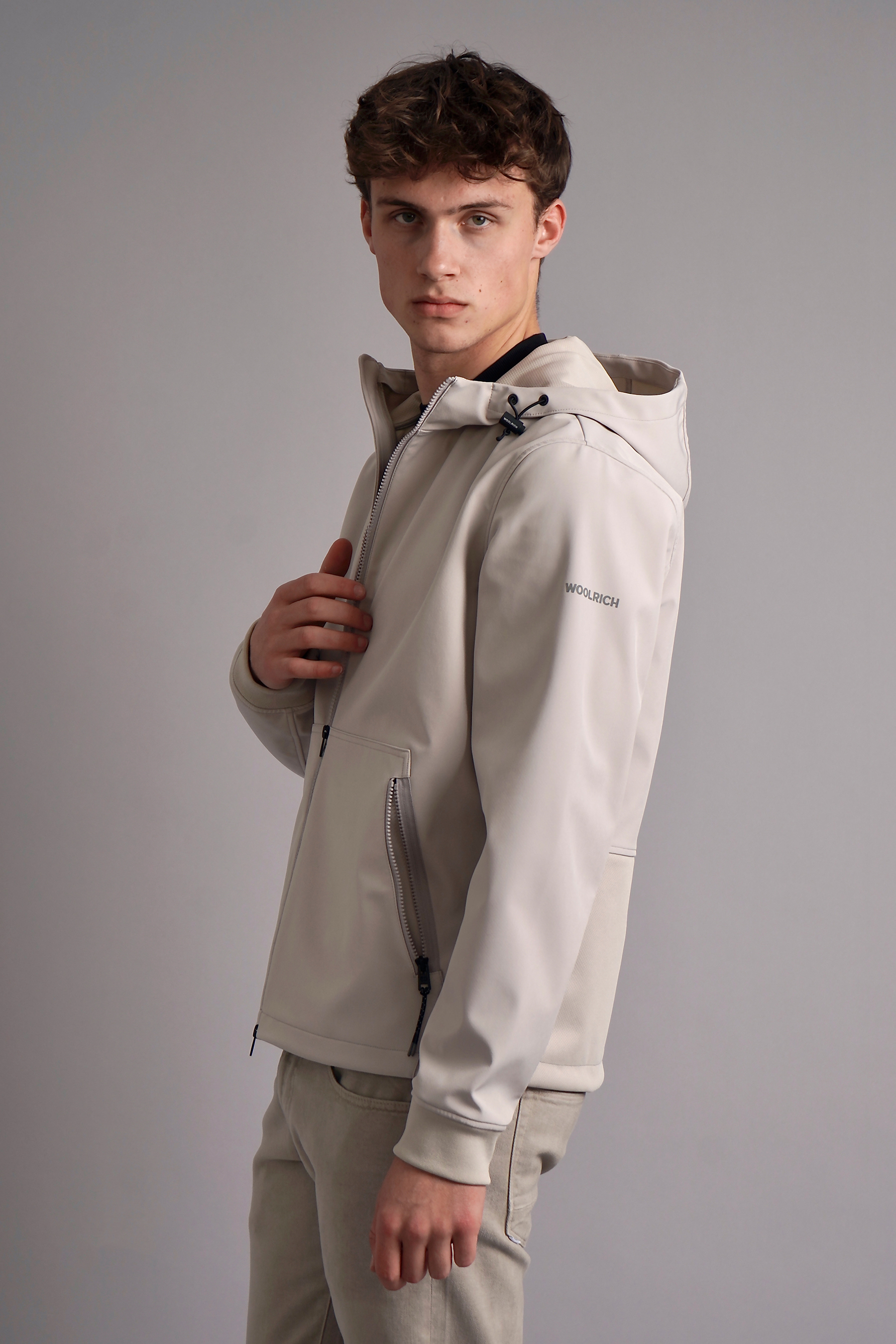 WOOLRICH Tech Soft Shell Full-Zip Hooded Jacket