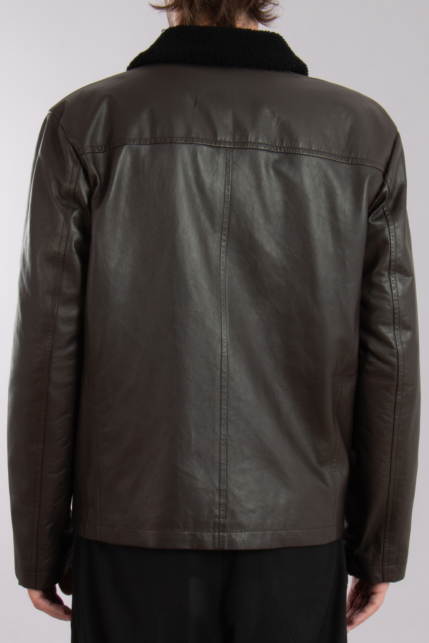 KITON Padded Lamb Leather Jacket