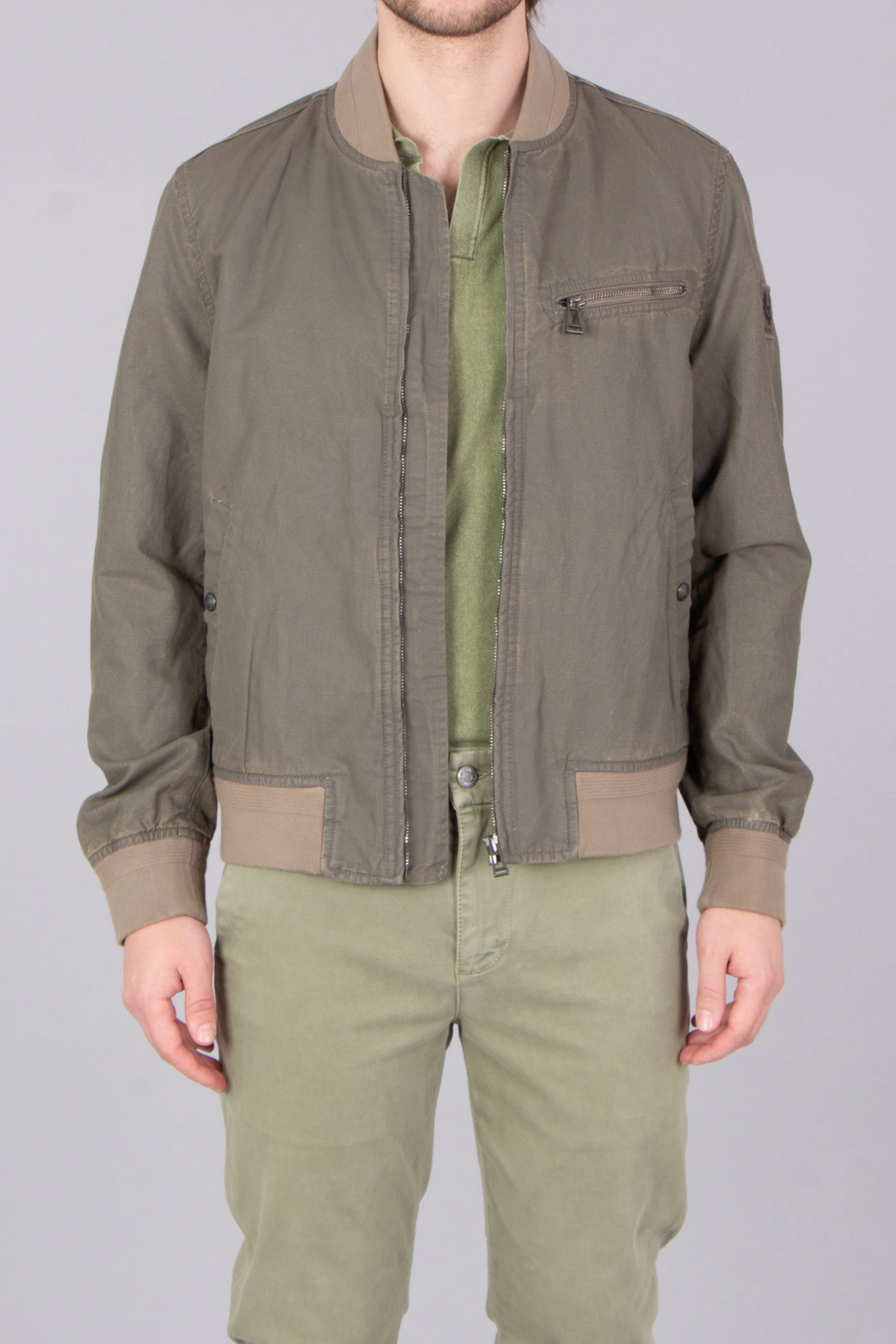 BELSTAFF Regular Fit Coated Cotton-Linen Blend Jacket Vantage