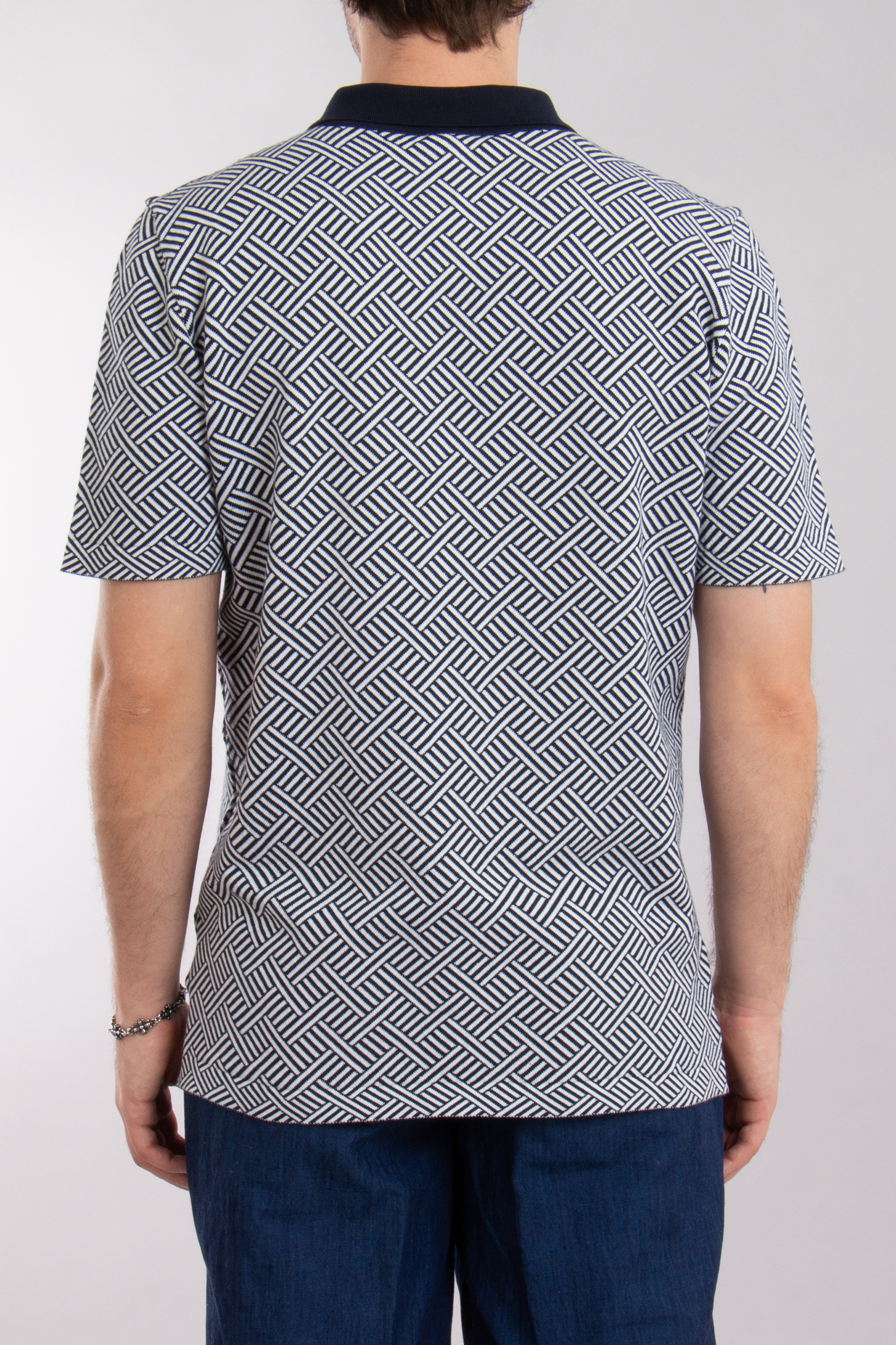 KITON Patterned Cotton Knit Polo