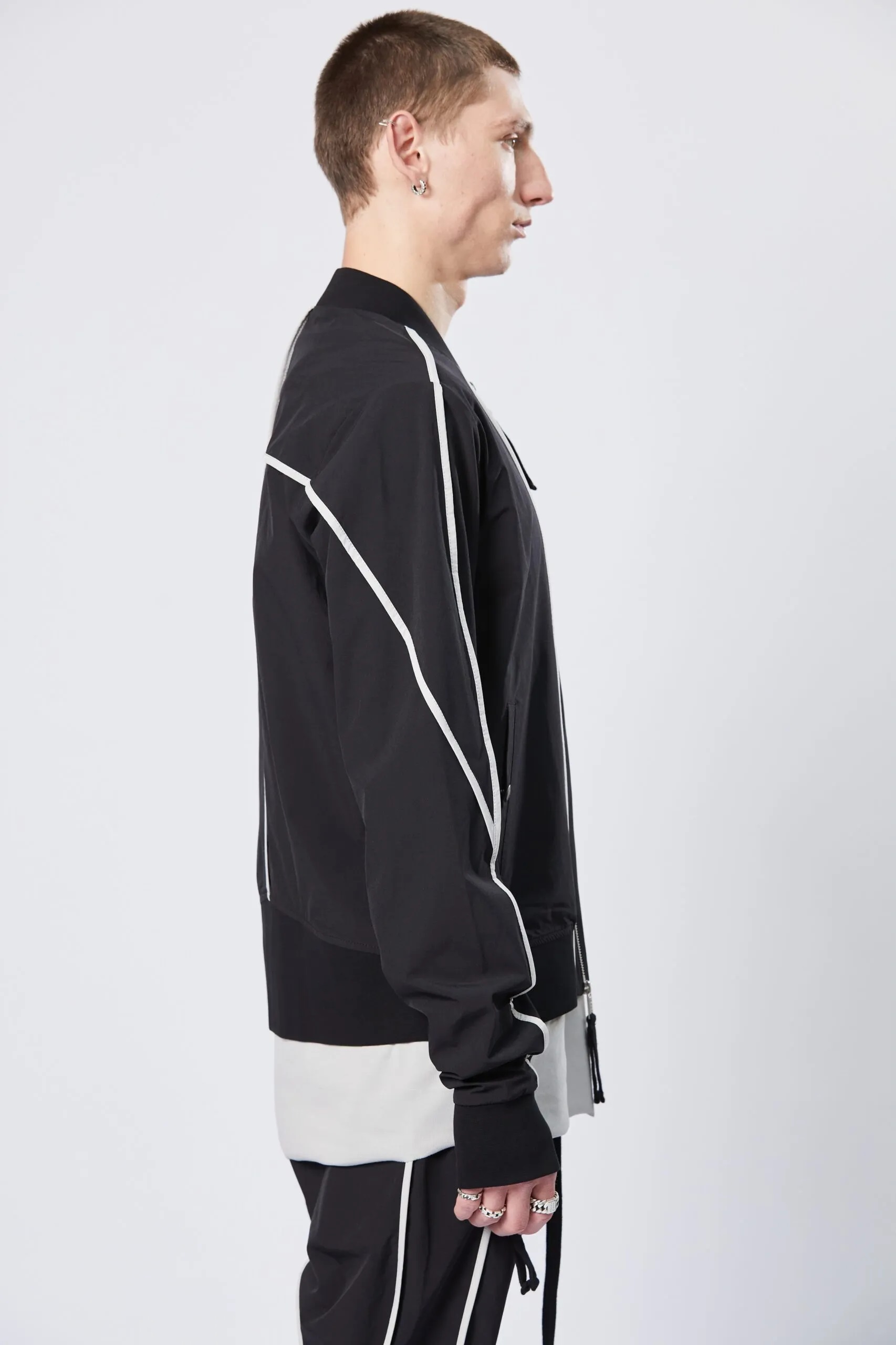 THOM KROM Nylon Stretch Bomber Jacket 