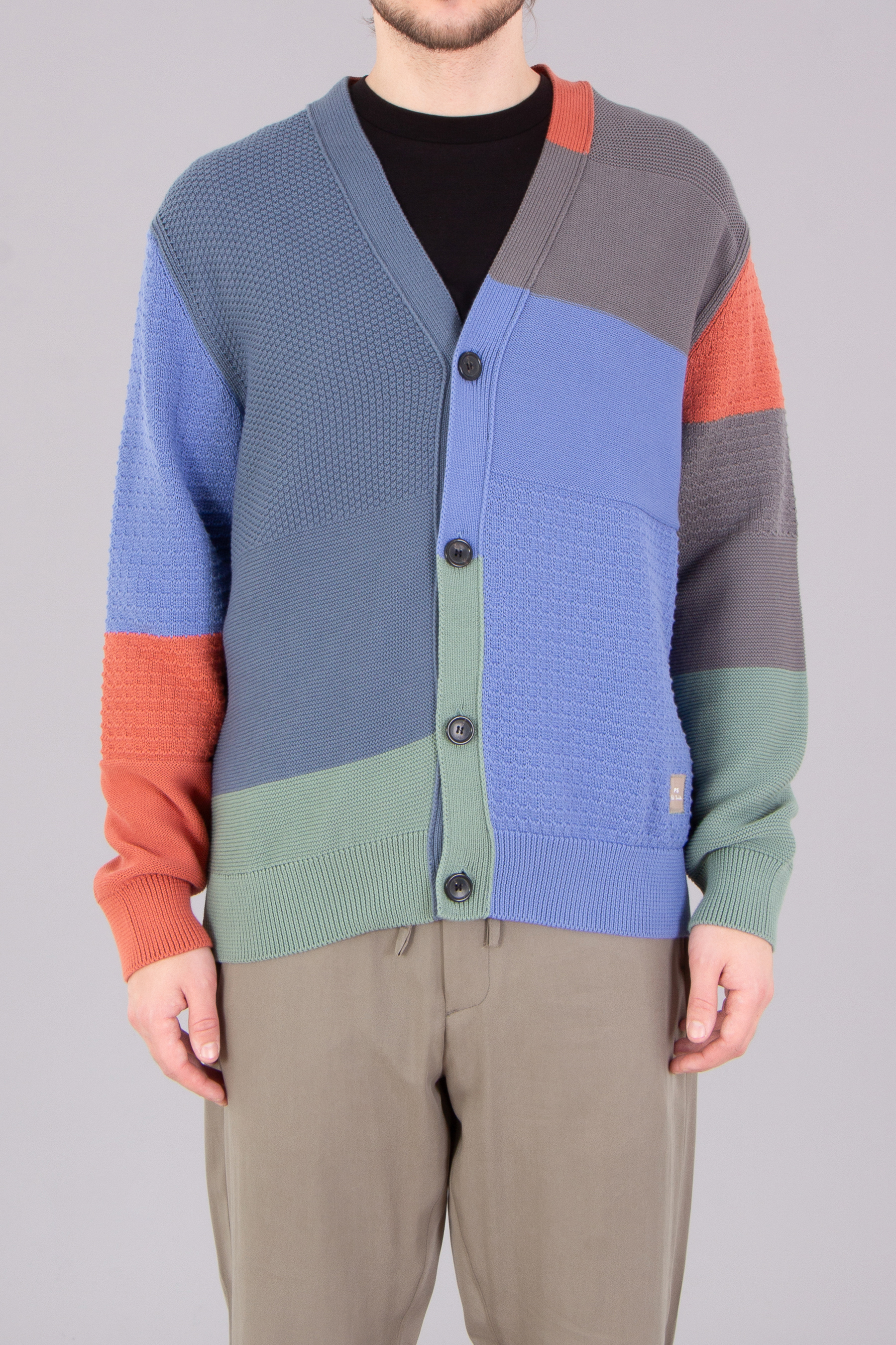 PAUL SMITH Colour-Block Organically Grown Cotton Cardigan