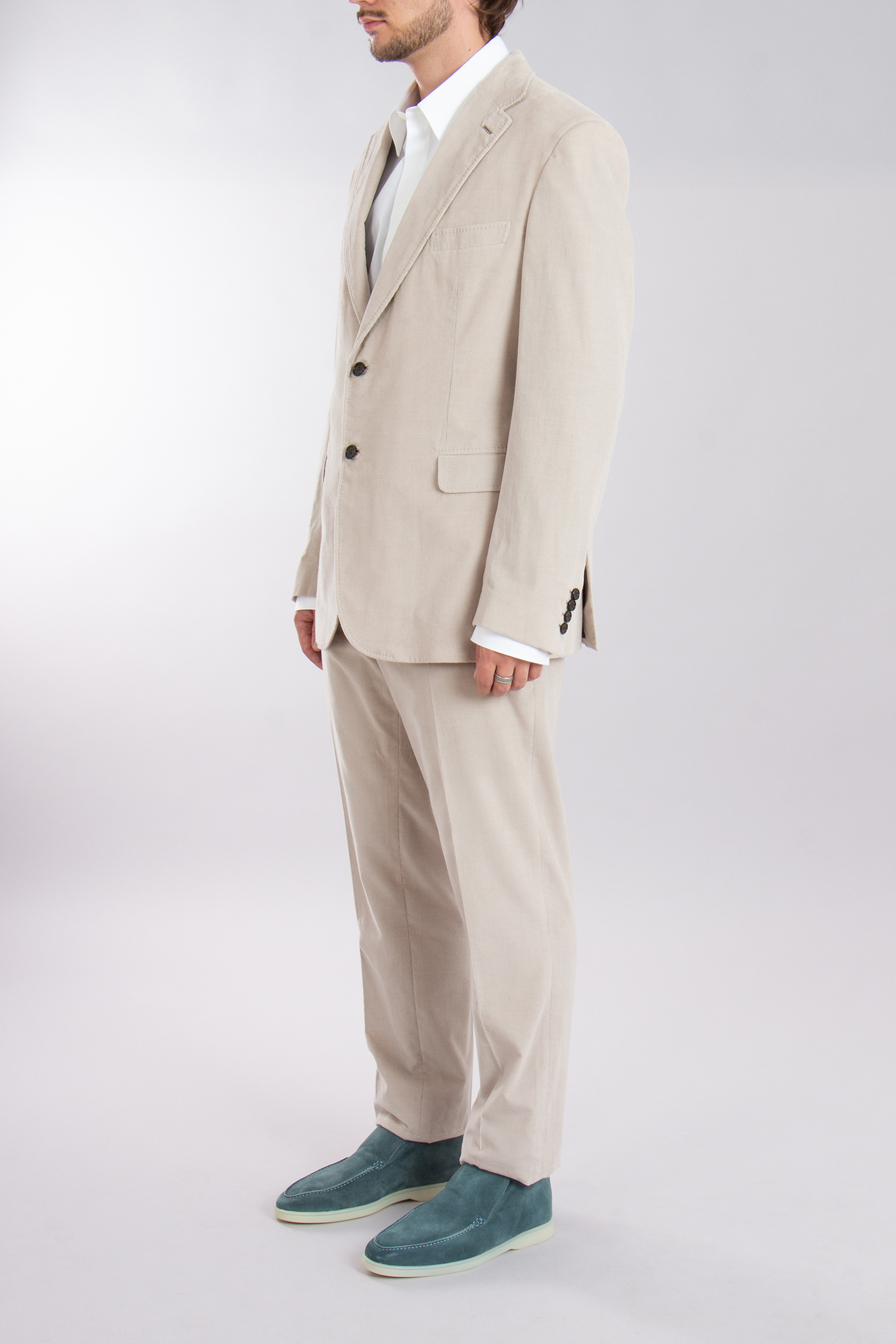 BRIONI Loose Fit Cotton-Cashmere-Corduroy Suit Trevi