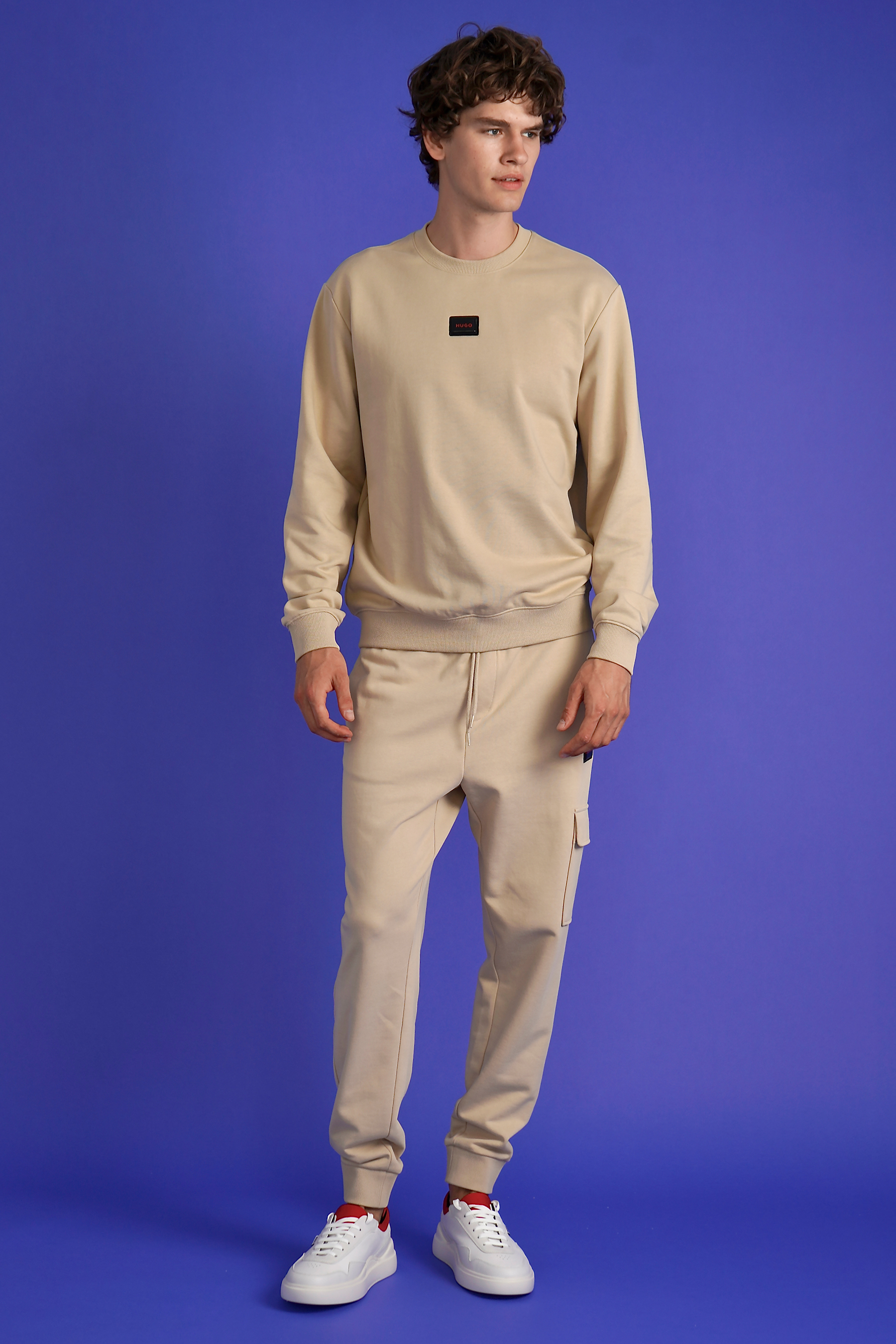 HUGO Regenerative Cotton Terry Sweatshirt Diragol