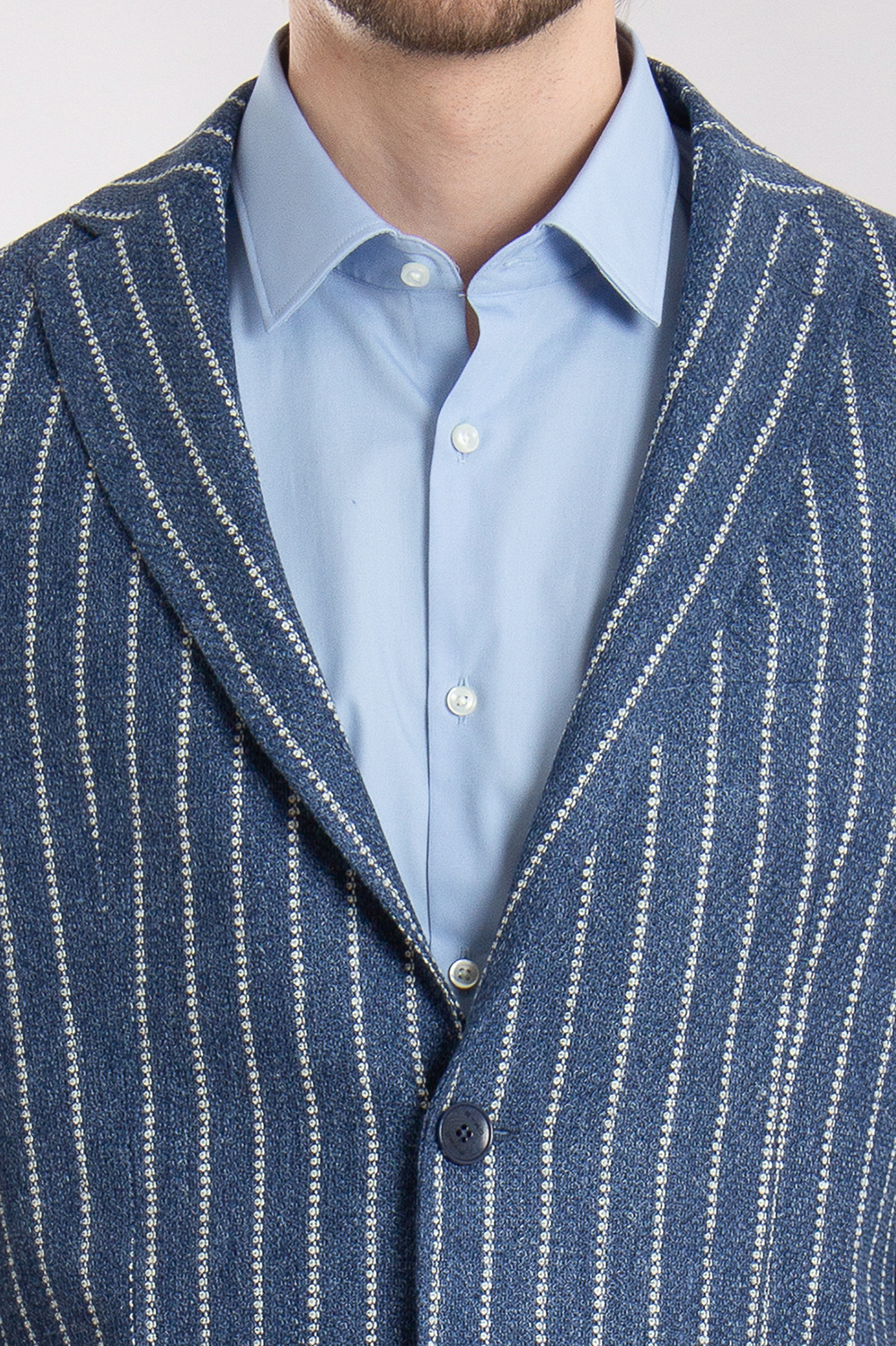 ETRO Roma Fit Striped Linen Jacket