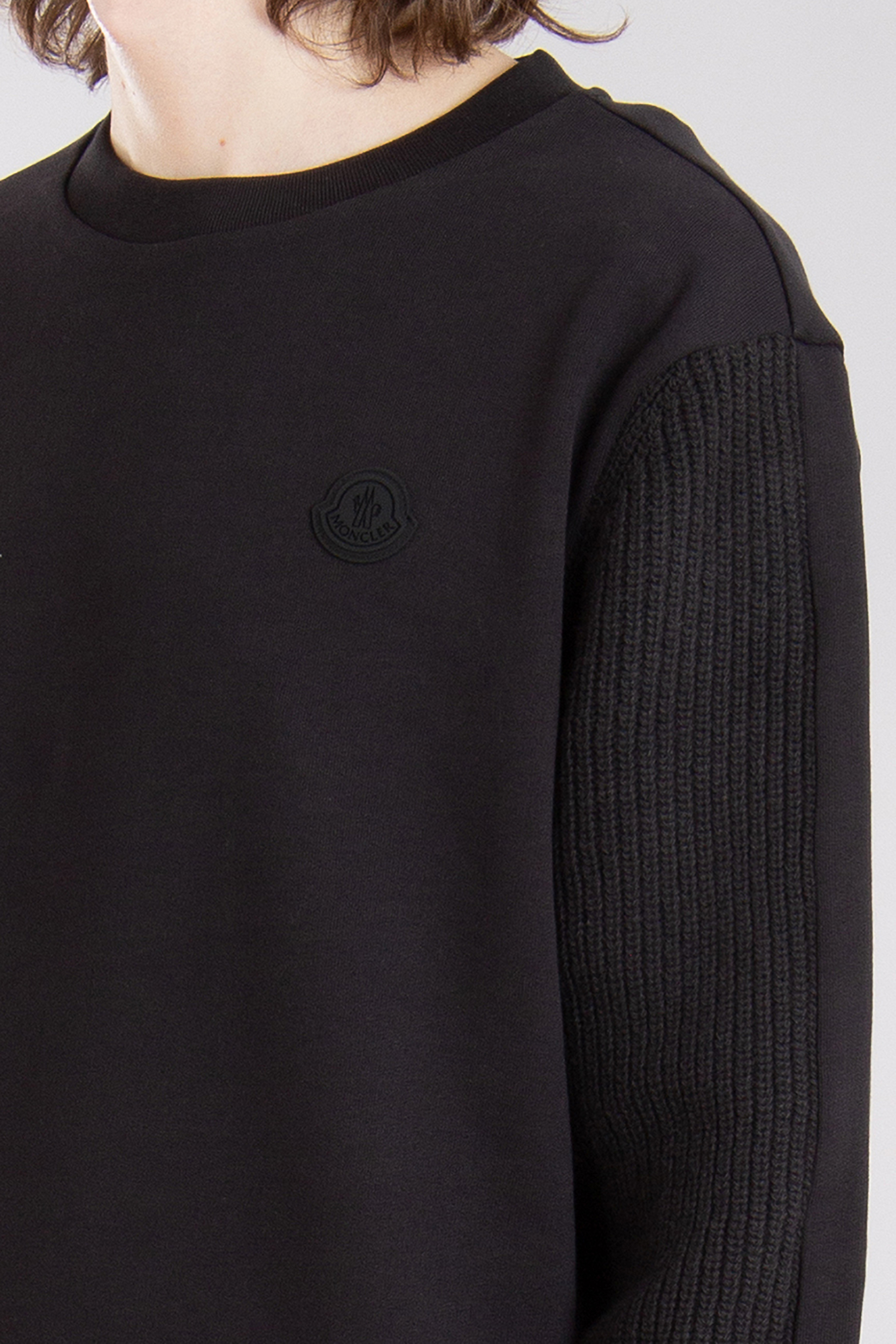 MONCLER Cotton Fleece & Virgin Wool Sweatshirt