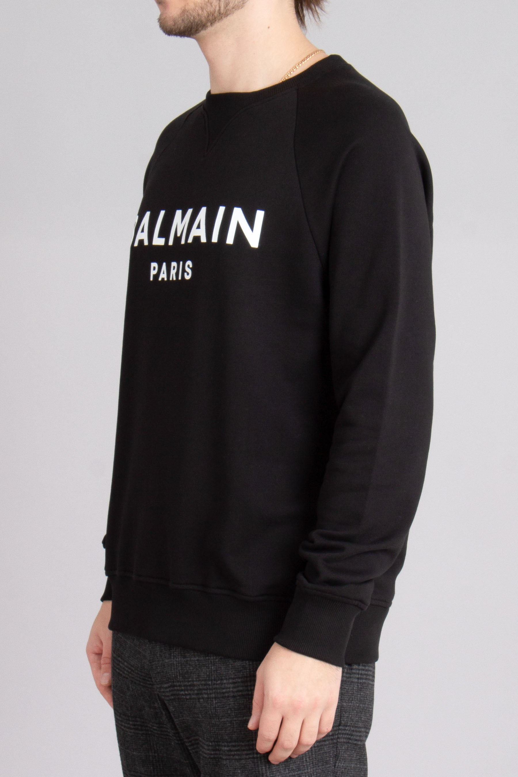 BALMAIN Printed Organic Cotton Sweatshirt