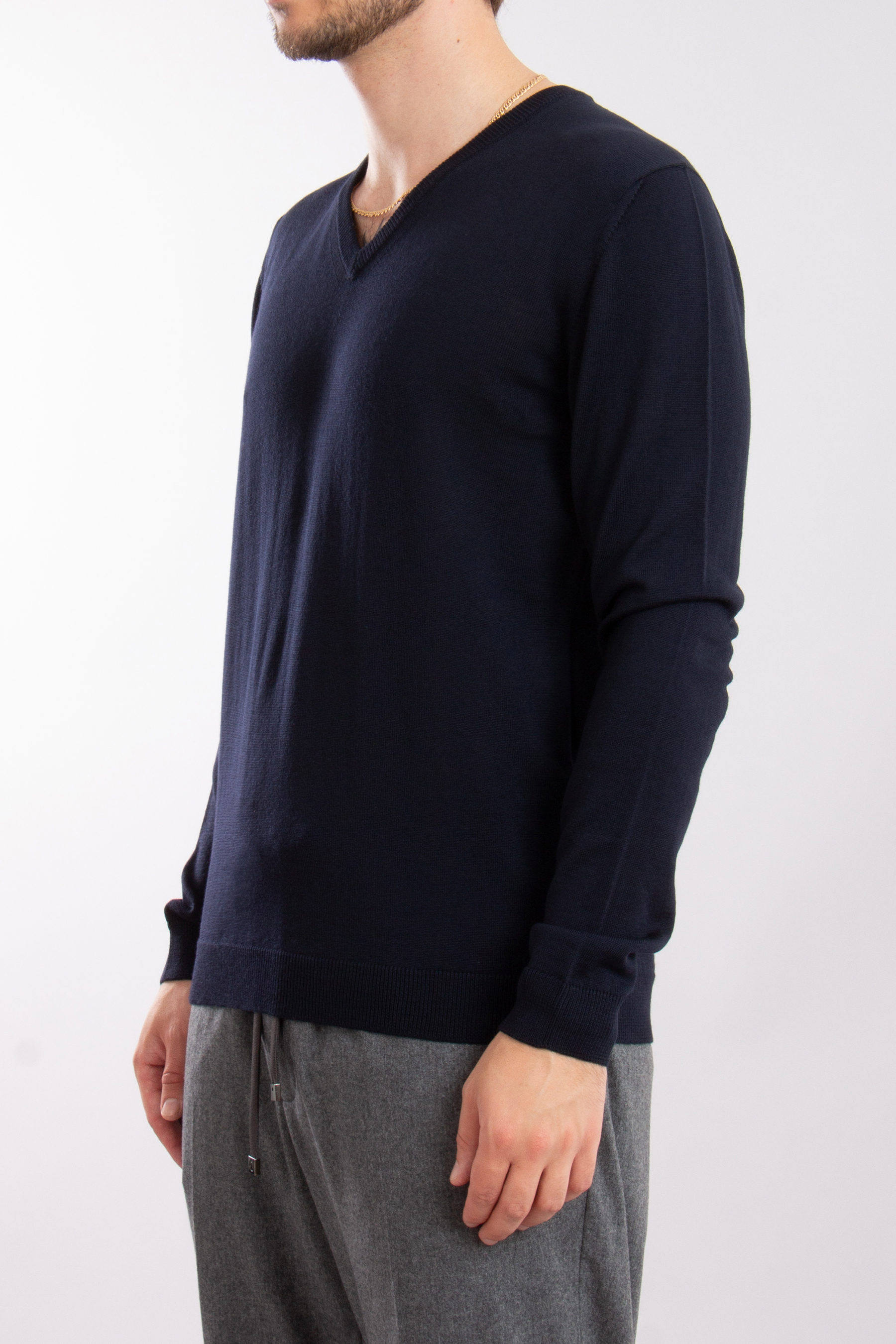 ROBERTO COLLINA Extrafine Wool V-Neck Sweater