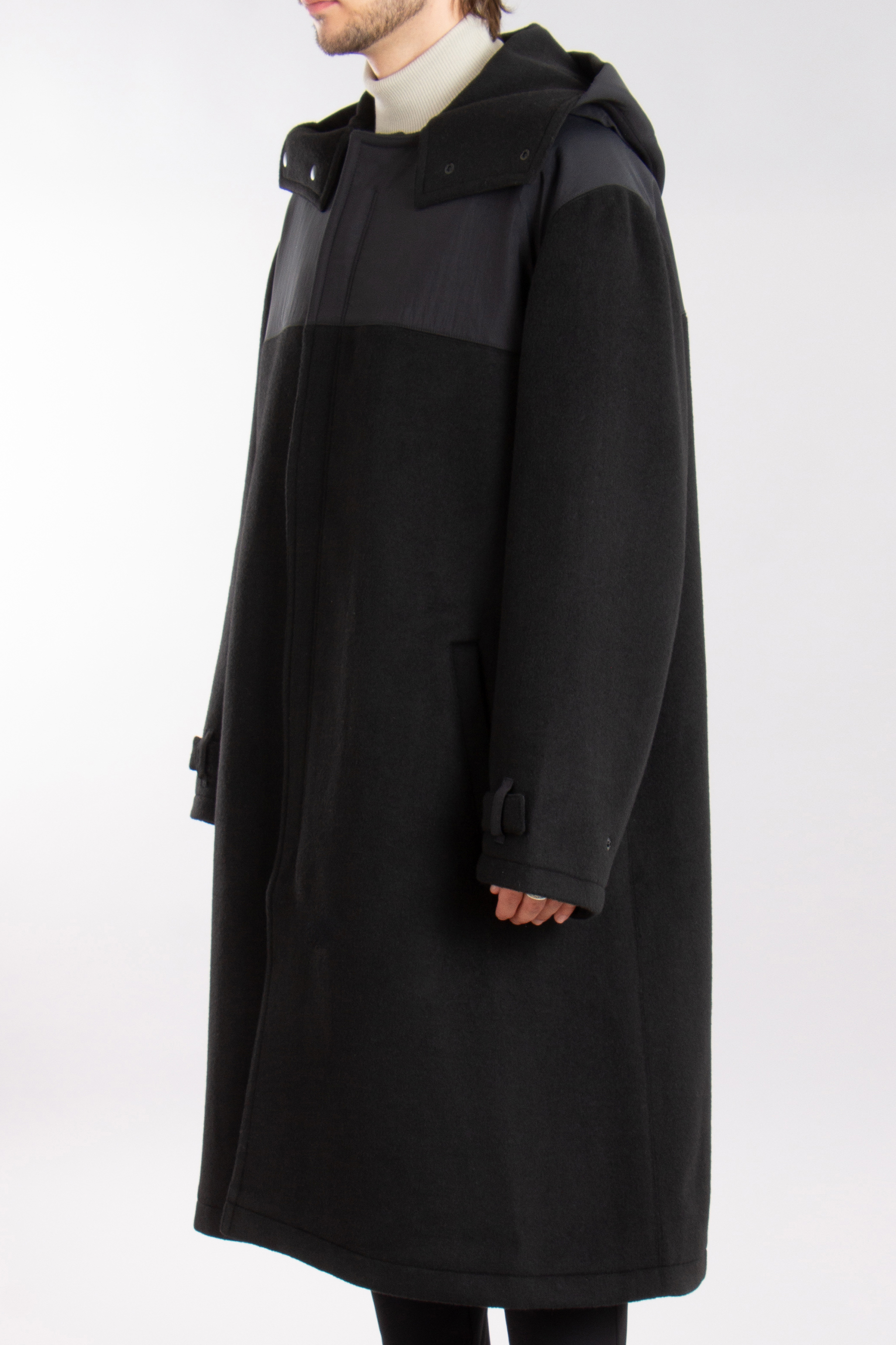 Y-3 Wool Blend Coat Mellton