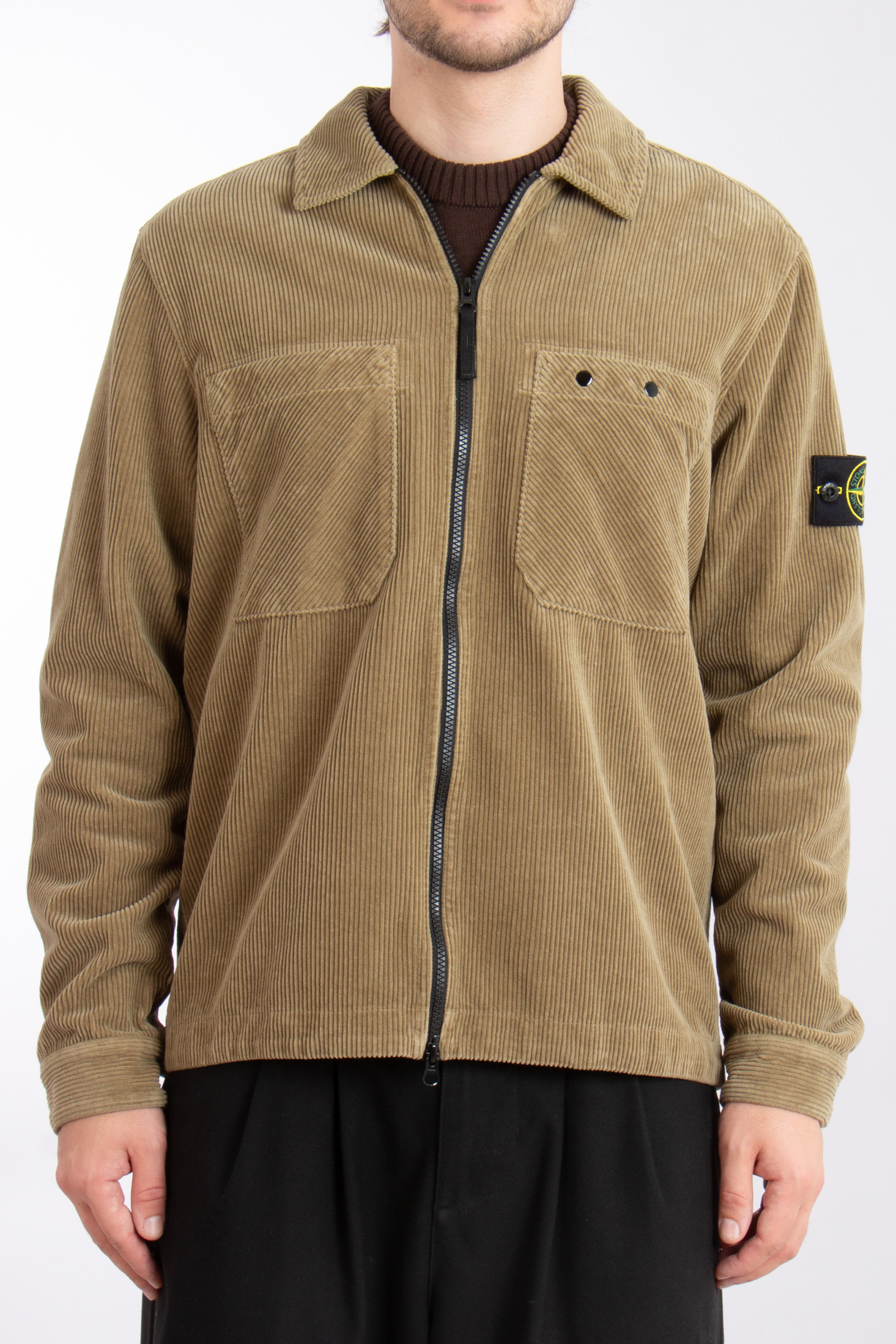 STONE ISLAND Organic Cotton Corduroy Overshirt