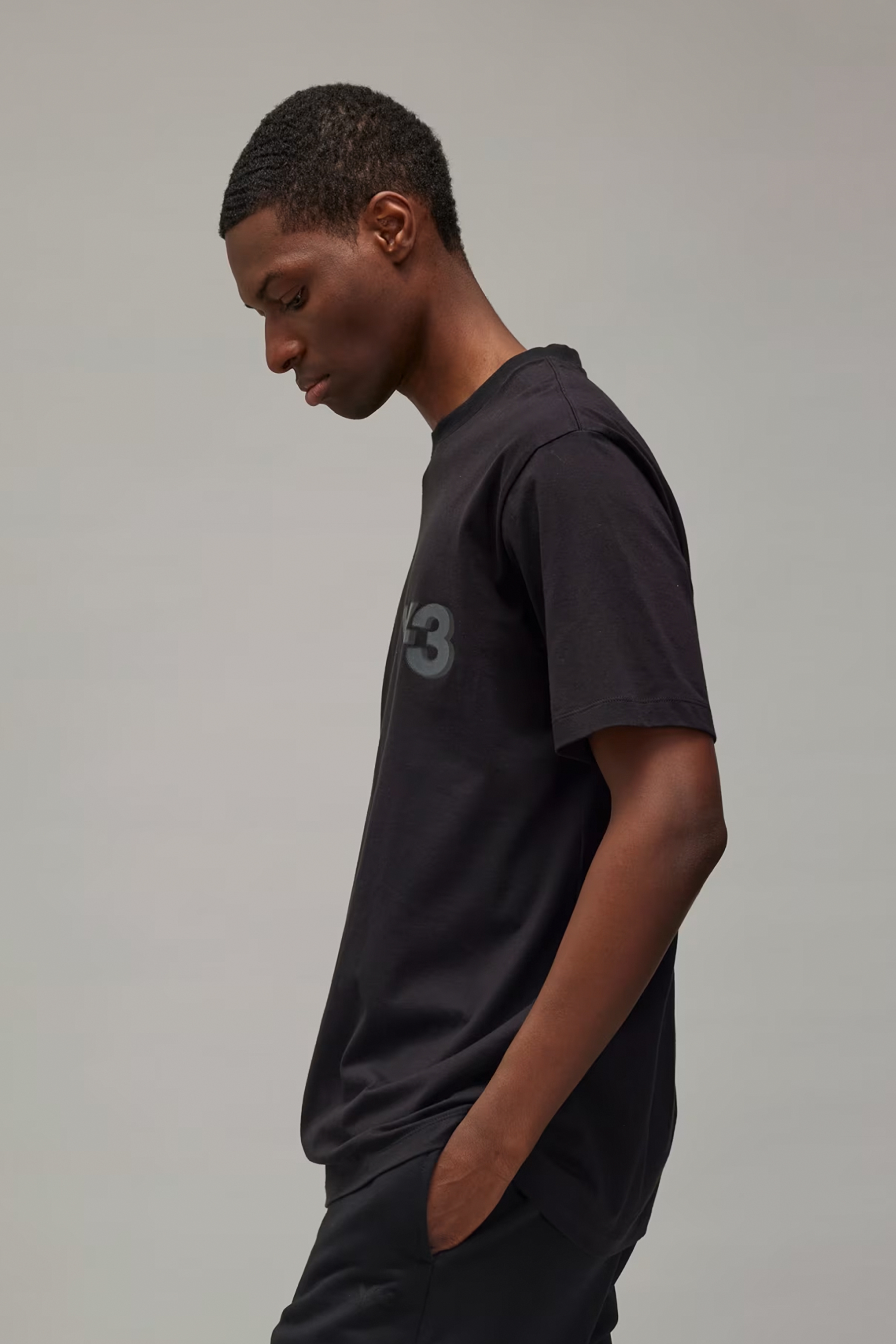 Y-3 Logo Print Cotton T-Shirt