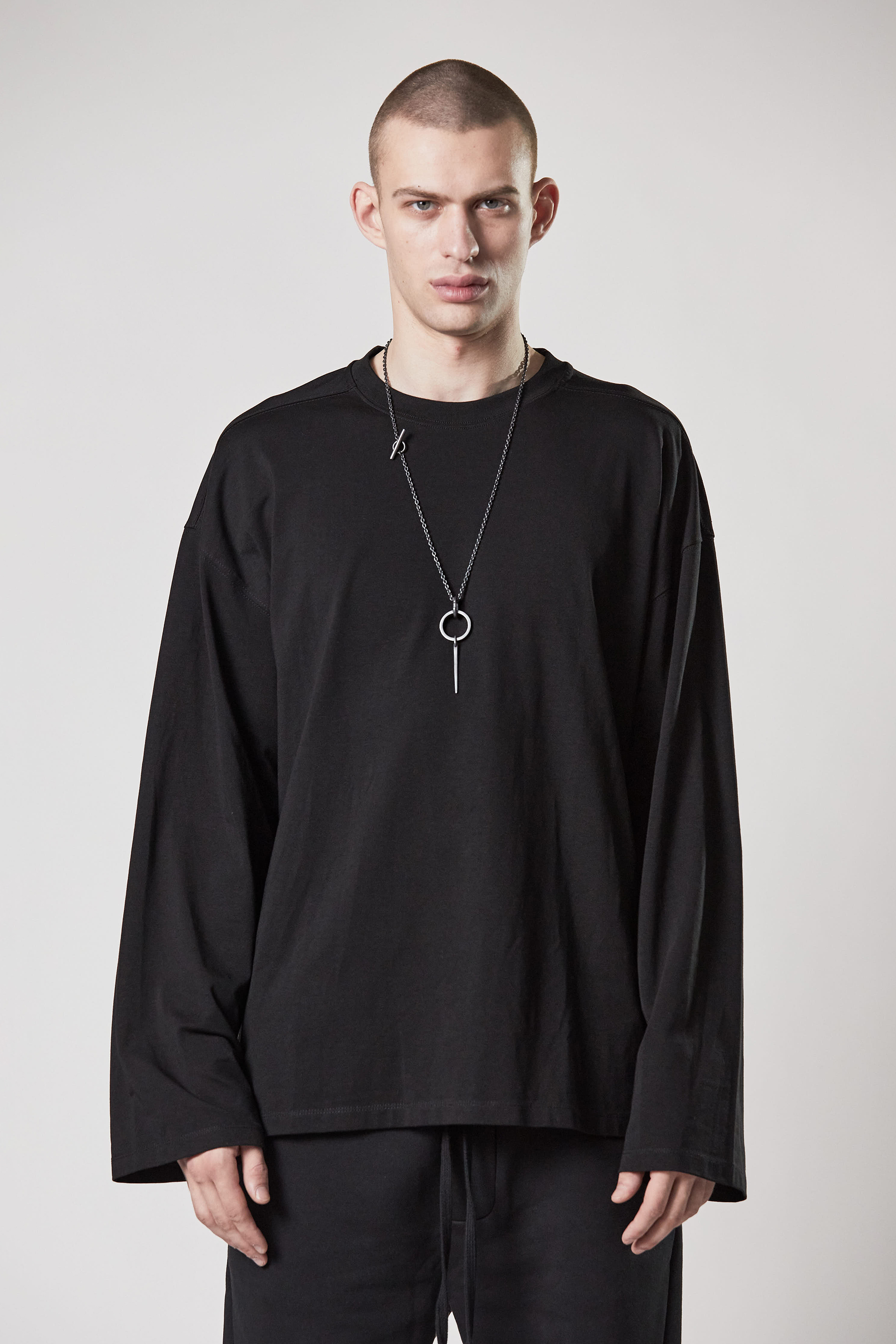 THOM KROM Oversized Cotton-Modal Stretch Jersey Long Sleeve T-Shirt