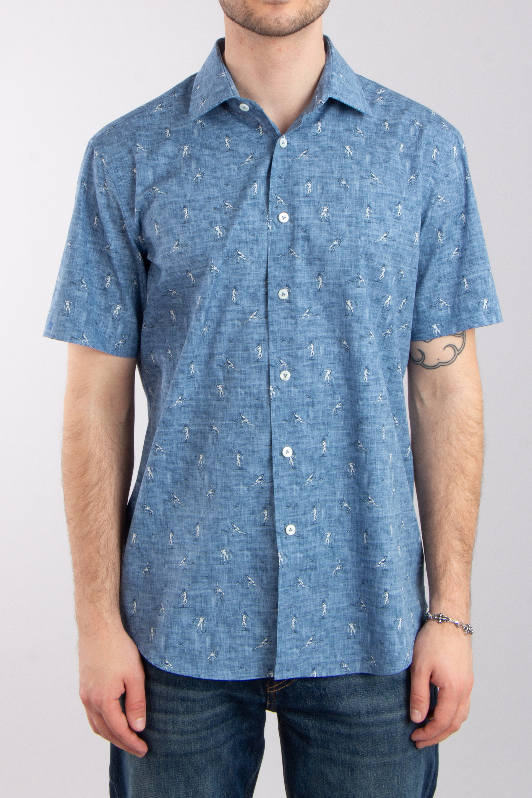 VAN LAACK Printed Cotton Shirt Ret-S-TF