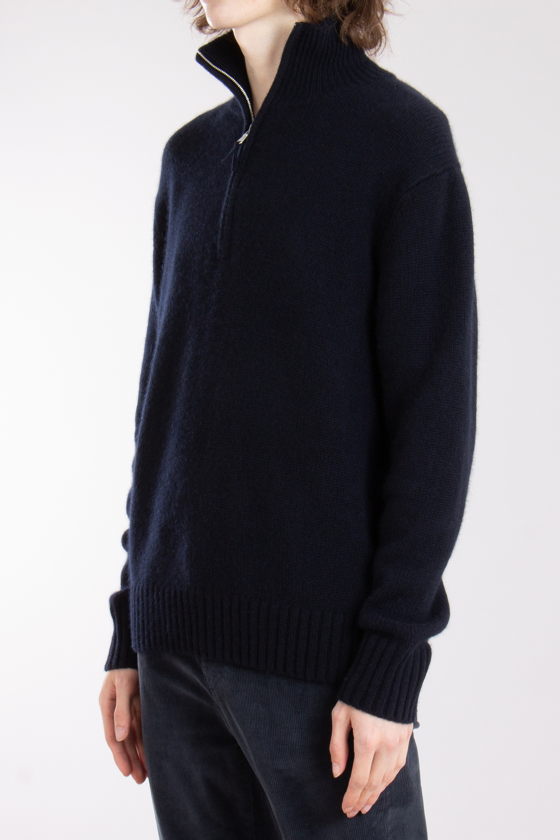 ALLUDE Cashmere Half Zip Sweater