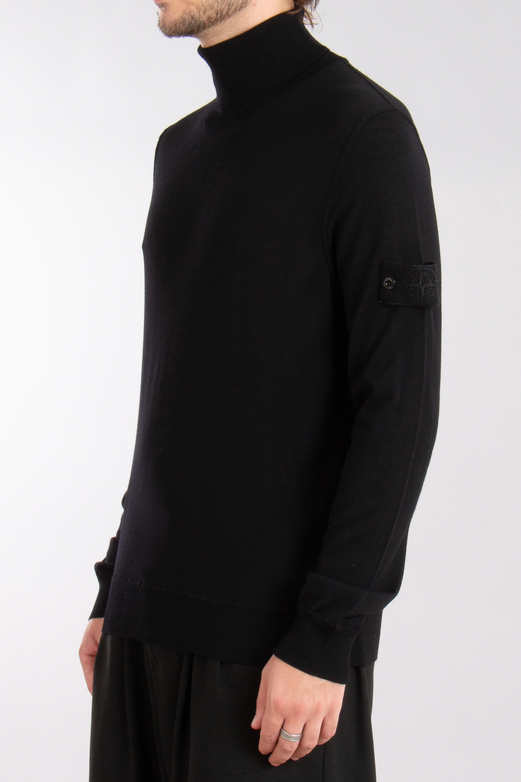 STONE ISLAND Ghost Piece Virgin Wool Turtleneck Sweater