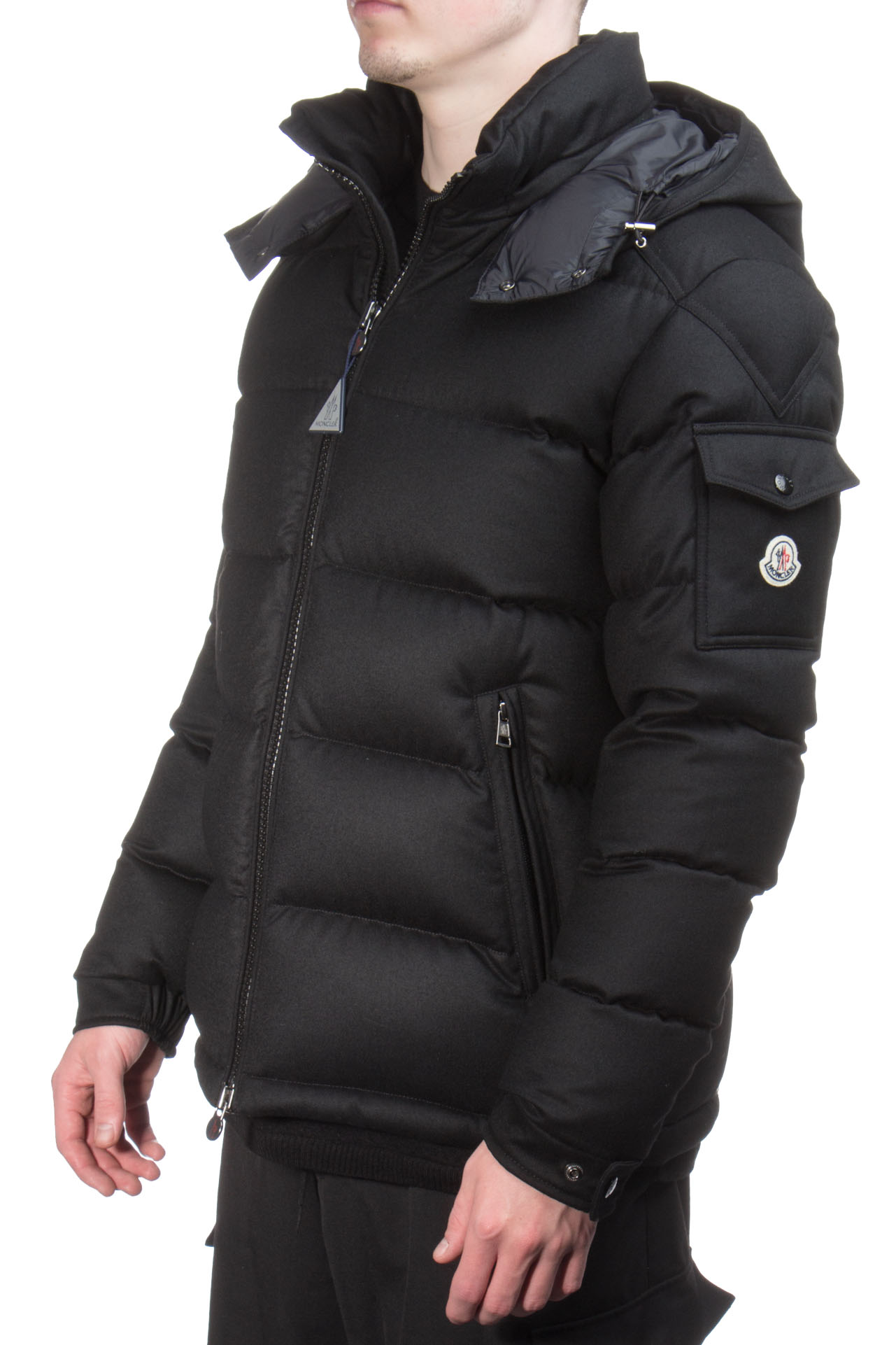 MONCLER Montgenevre Wool Flannel Down Jacket