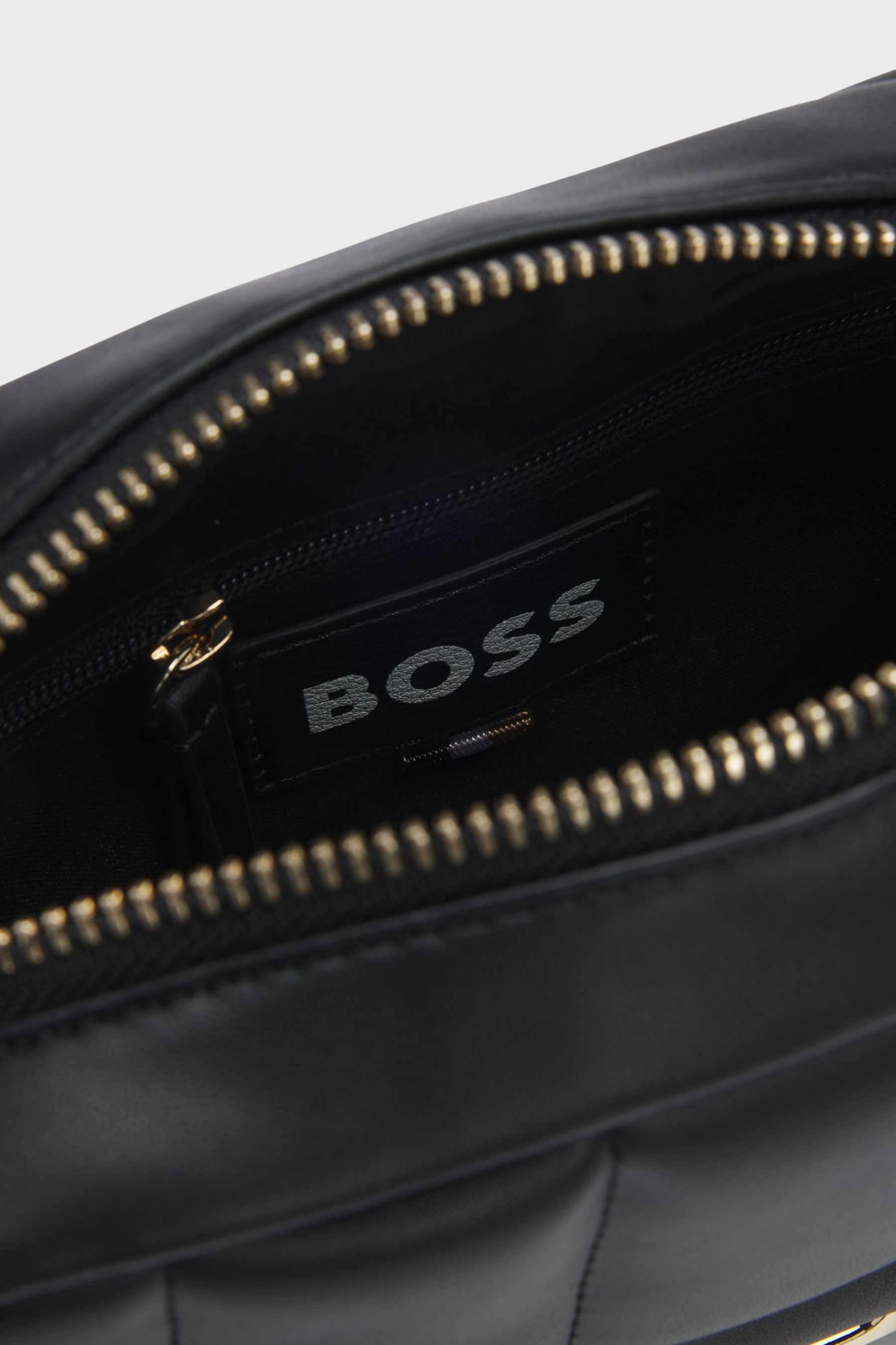 BOSS Quilted Faux Leather Crossbody Bag B_ICON