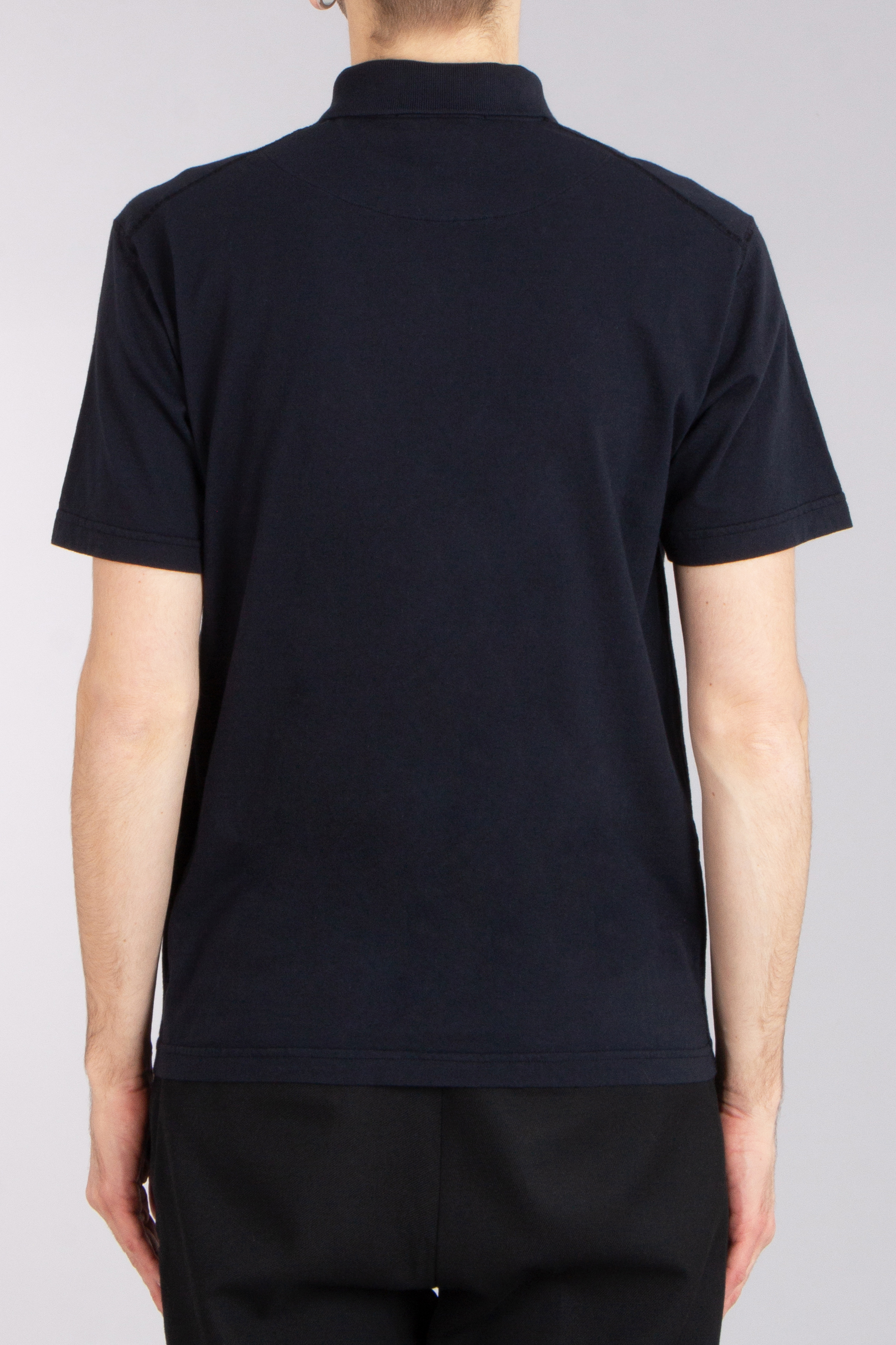 STONE ISLAND Fissato Effect Organic Cotton Jersey Polo Shirt 