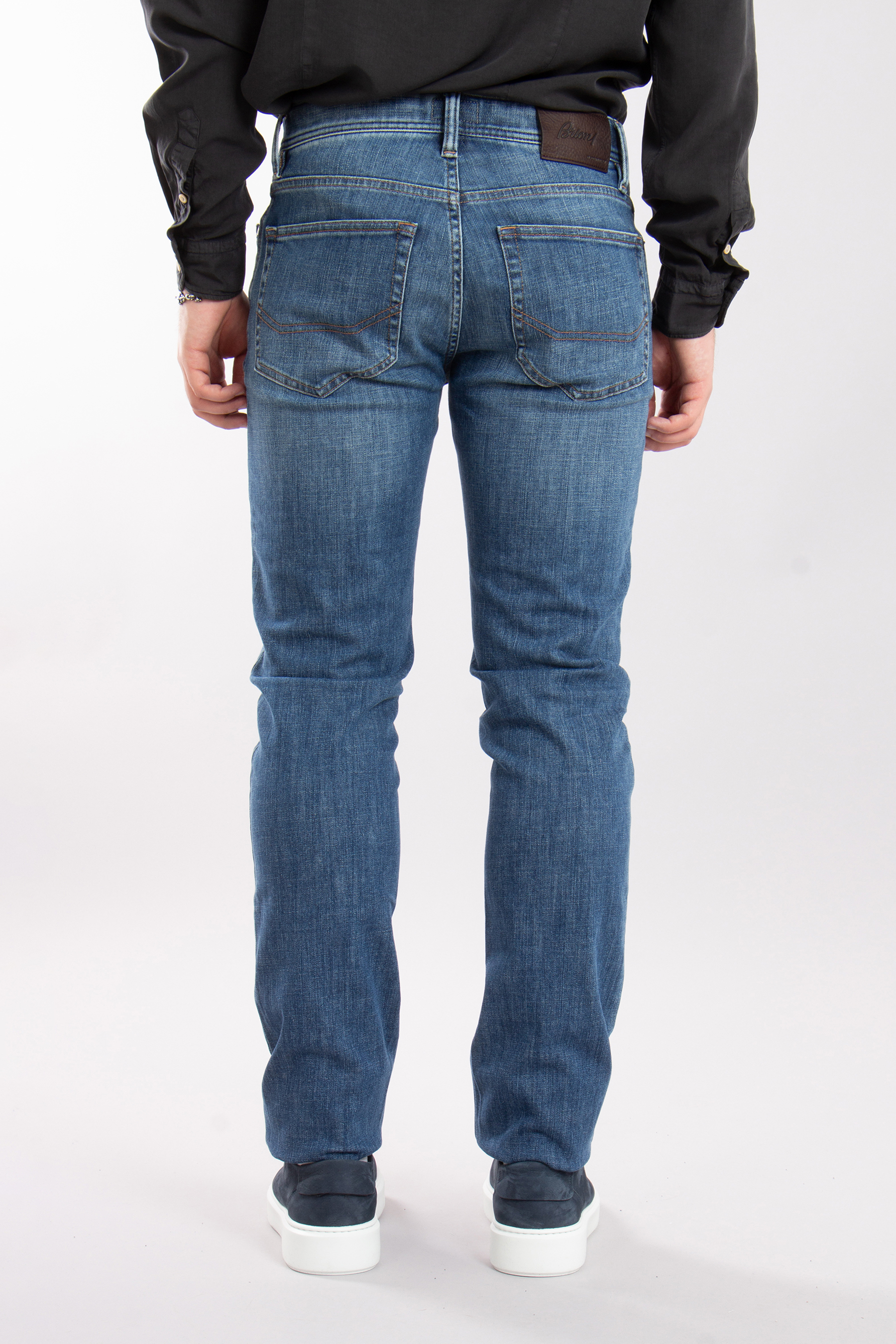 BRIONI Cotton Stretch Denim Jeans