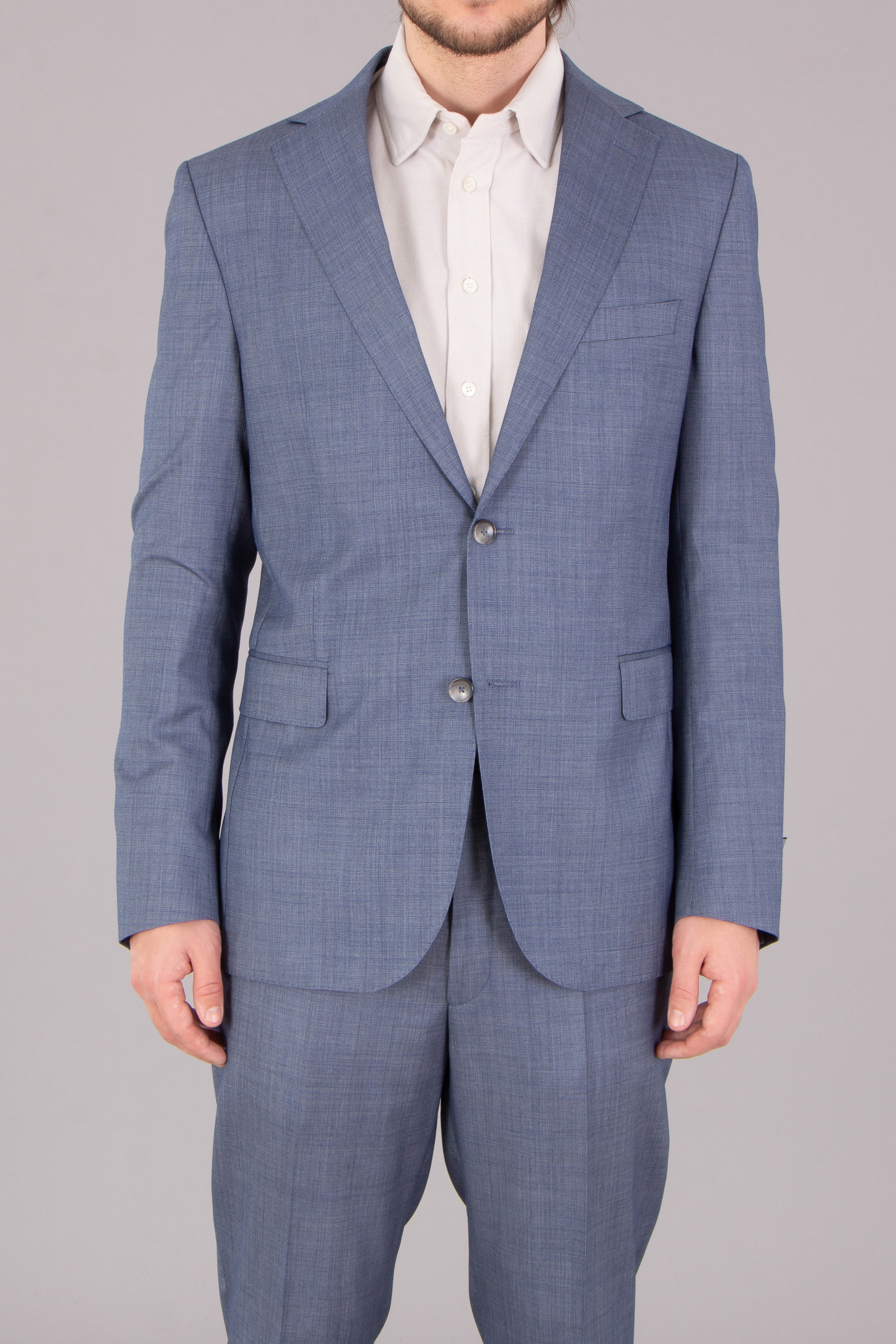 DRESSLER Regular Fit Virgin Wool Suit Sean