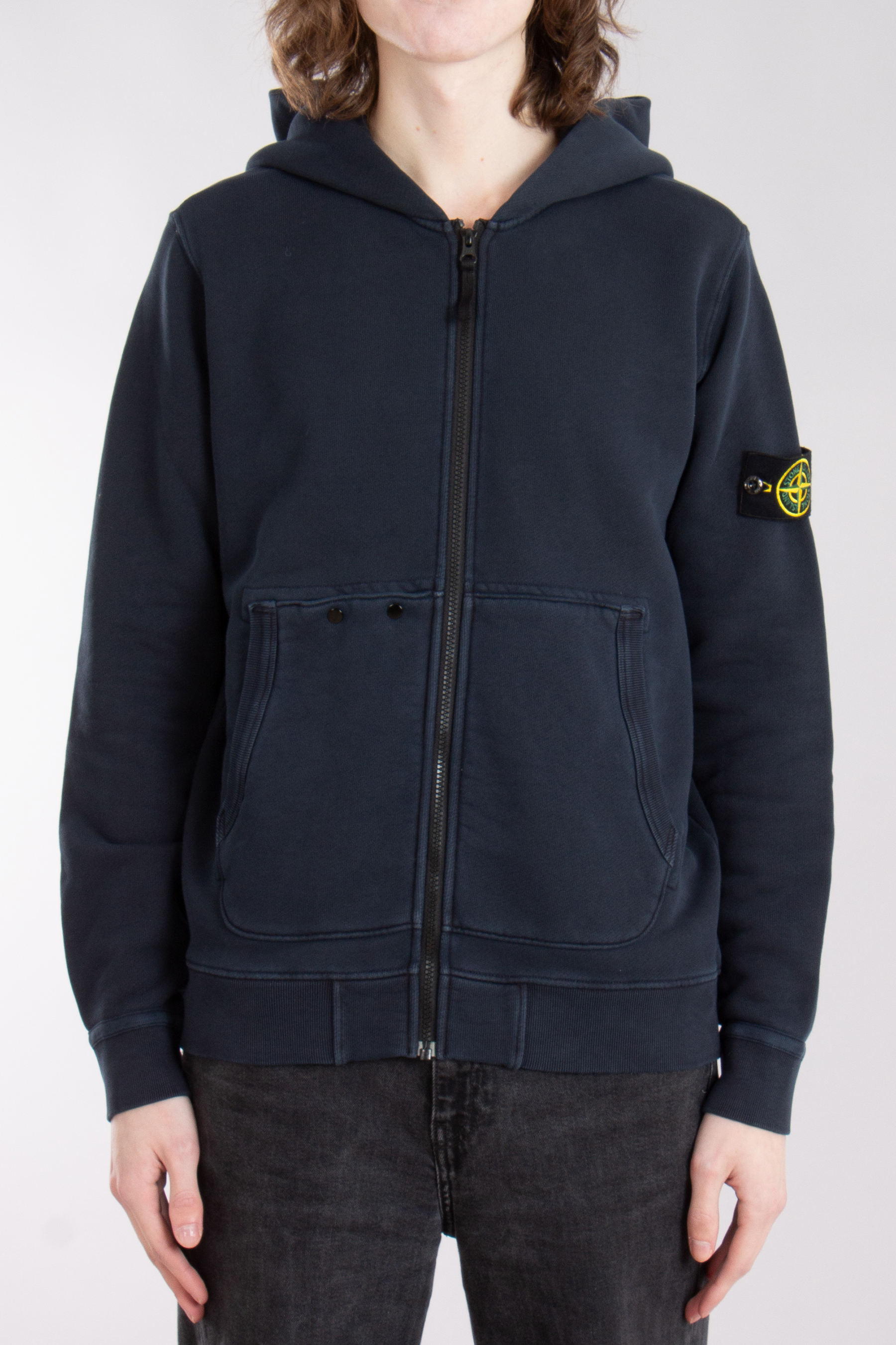 Hoodie zipper stone island on sale