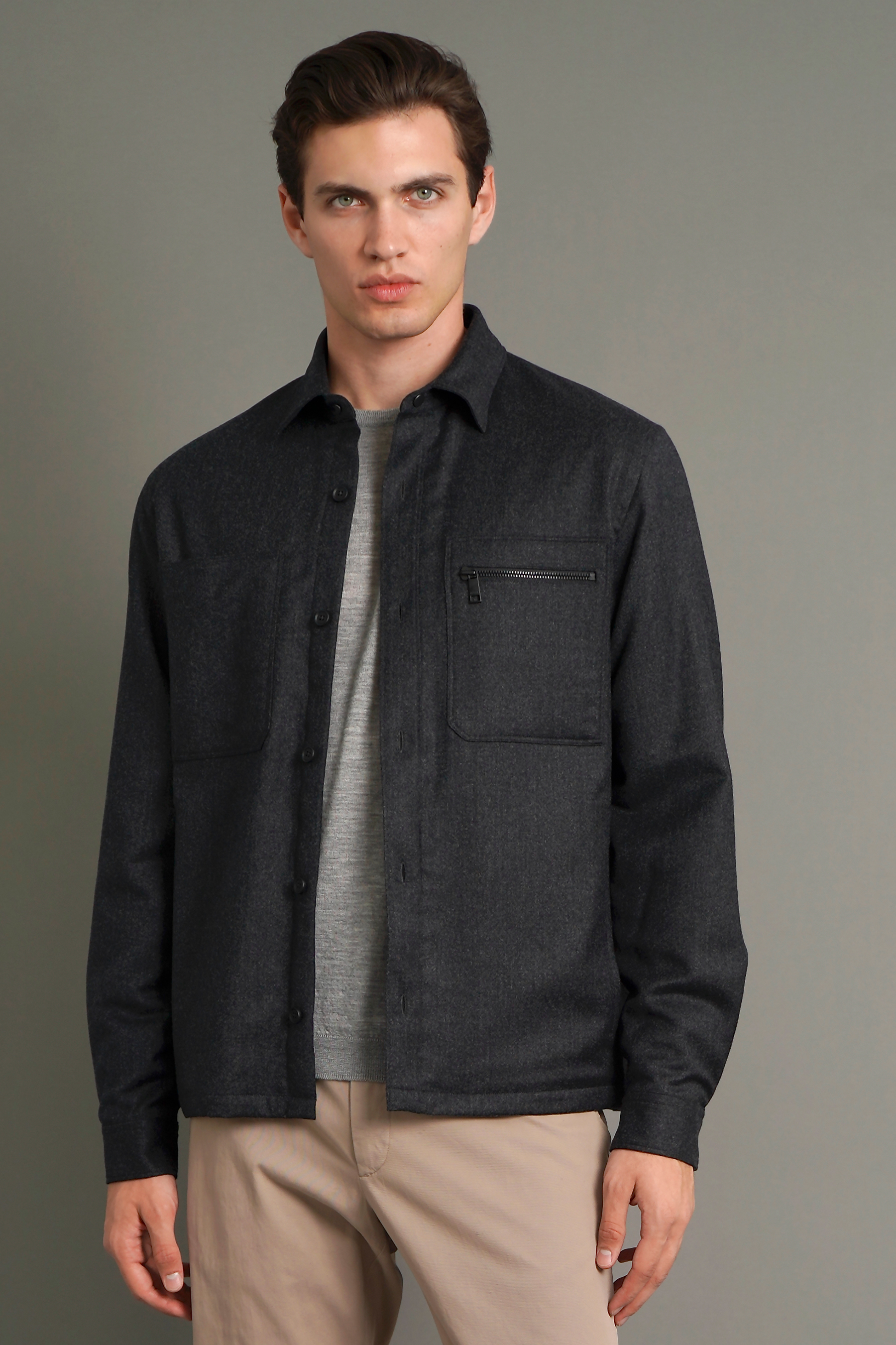 ZEGNA Lined Techmerino Wool Overshirt