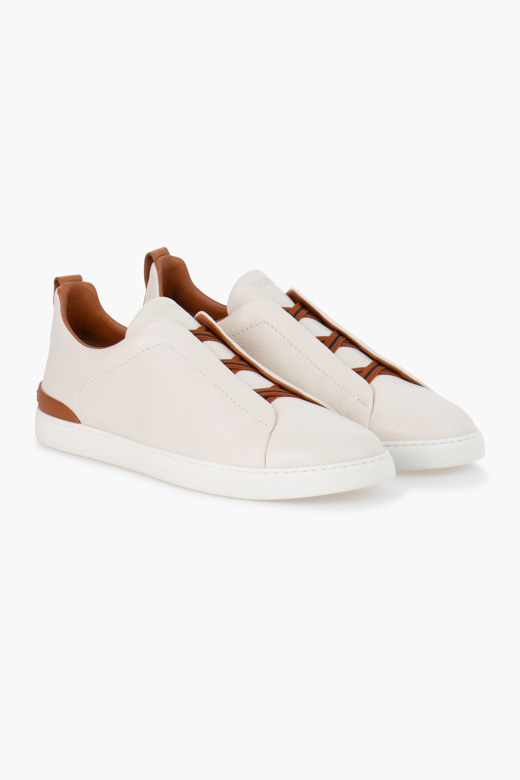 ZEGNA Leather Sneakers Triple Stitch